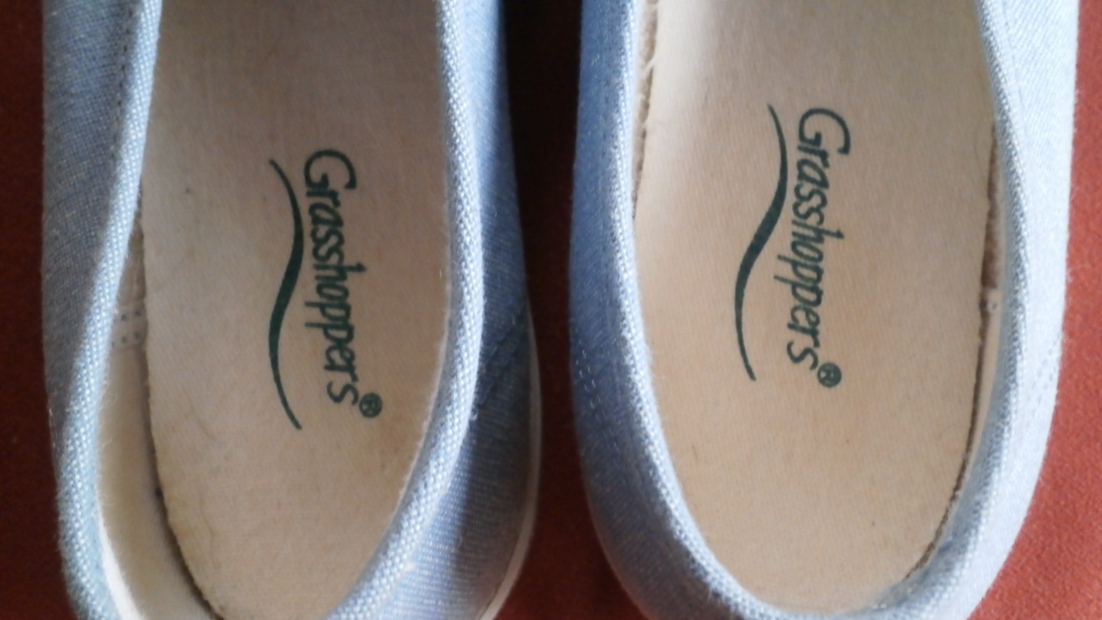 Grasshoppers Canvas Shoe Slipper Loafer Moccasin 6 1/2 M Blue Flat 6.5 M Comfort