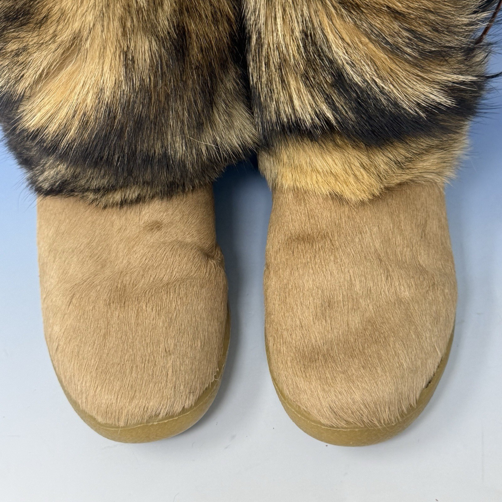 Oscar Sport Italy Fox Fur Calf Hair Apres Ski Winter Boots Womens 41 US 10 M