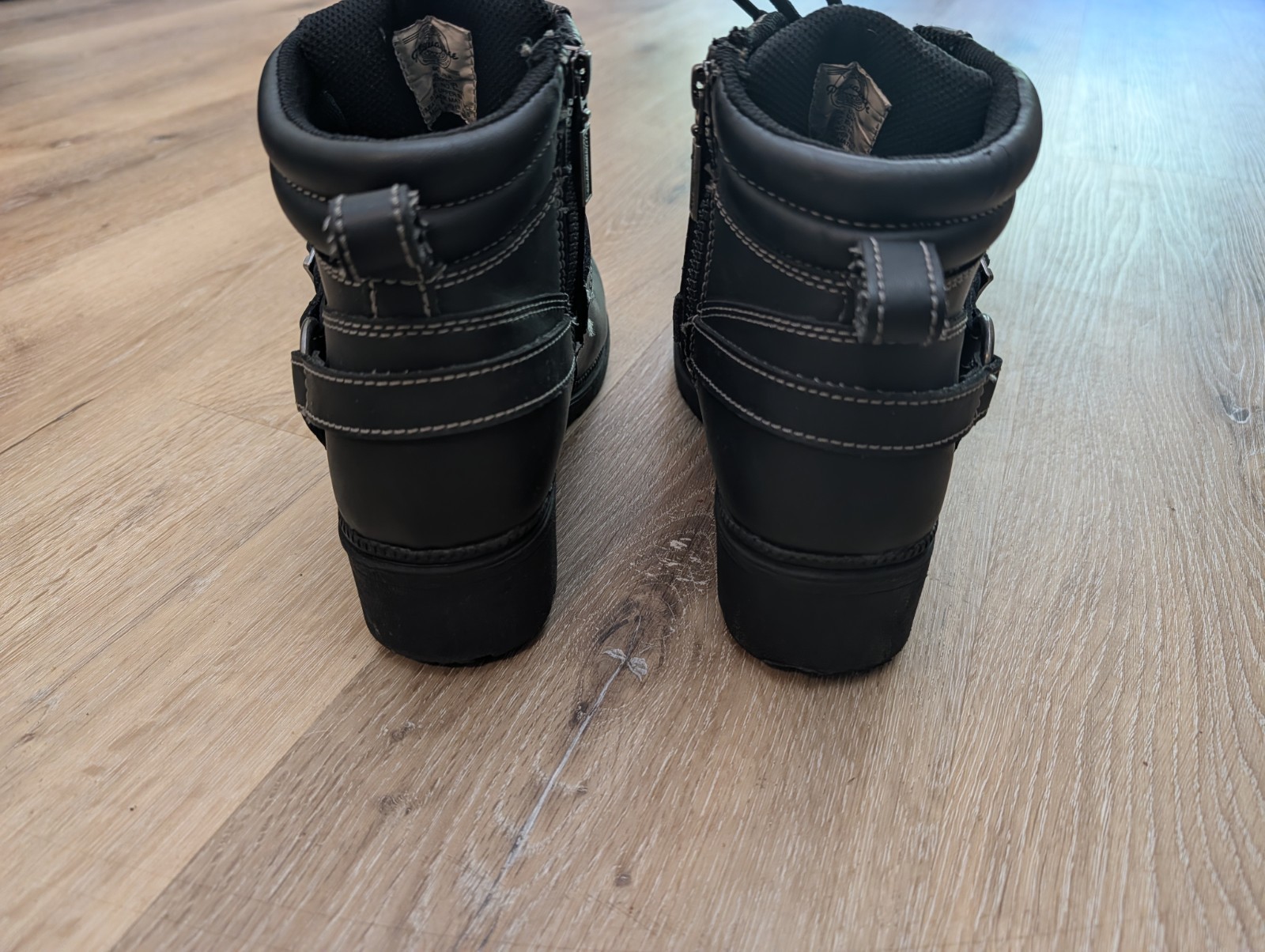 Milwaukee Motorcycle Clothing MB228 Paragon Women’s Black Leather Boots Size 9C