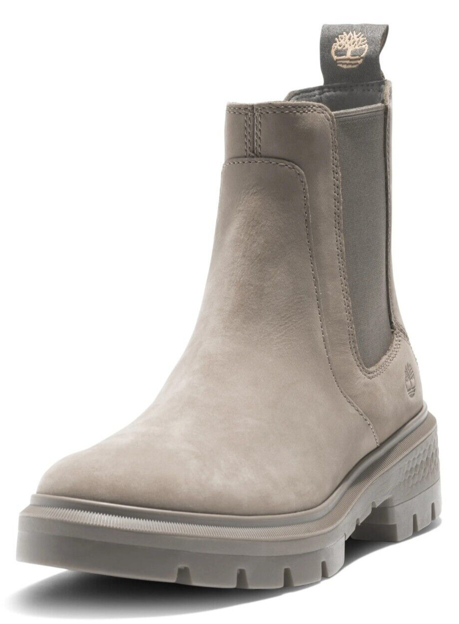 Timberland Cortina Valley Chelsea Women’s Leather Ankle Boots Pure Cashmere US 8