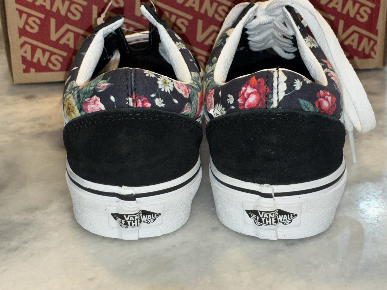 VANS Old Skool Shabby Garden Floral Canvas Suede Leather Women’s 6.5 Shoes NWT