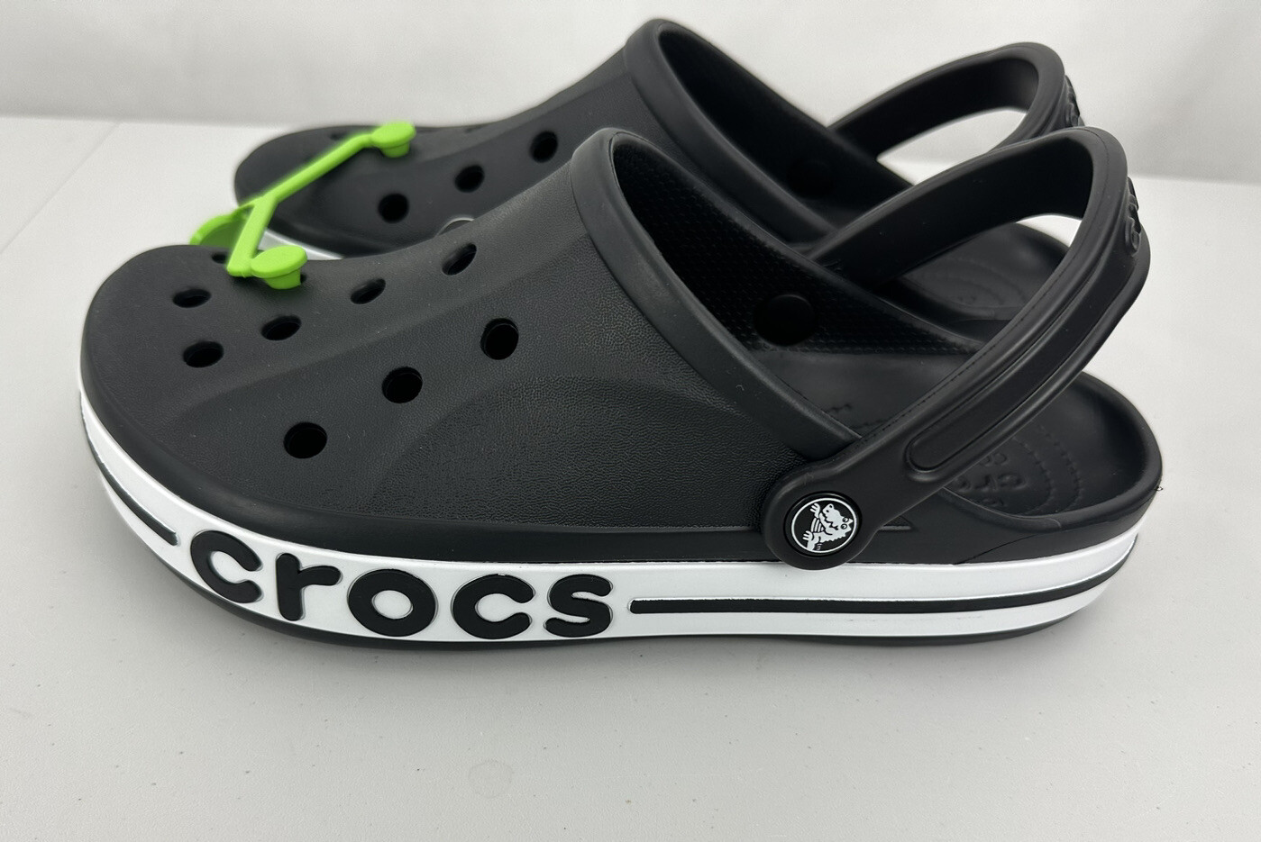 Crocs Bayaband Clog Unisex Women’s US Size 10 Black & White 205089-066 NWT