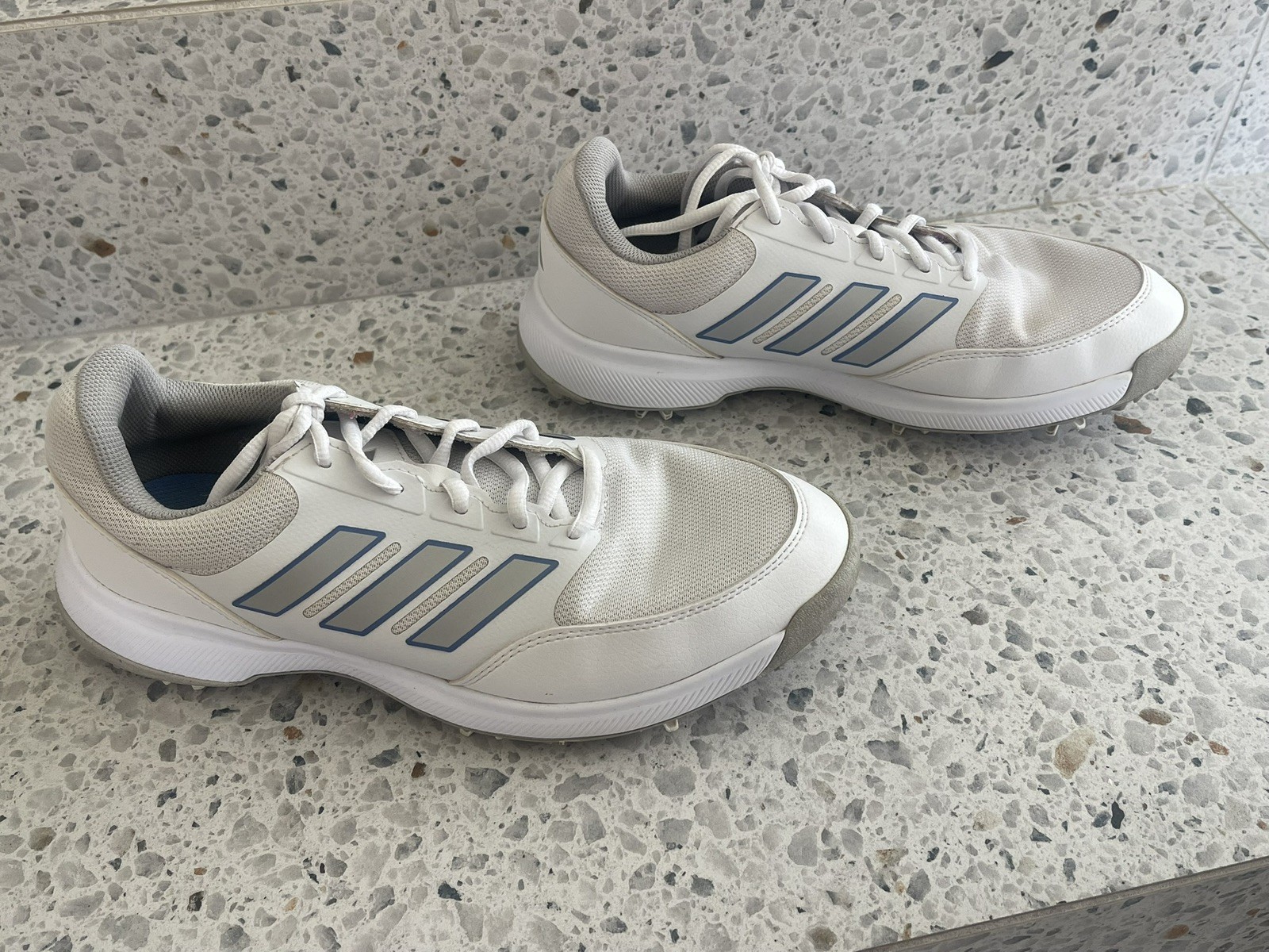 Adidas Tech Response 3.0 Cloudfoam Womens Golf Shoes Size 10 White/Silver HQ1198