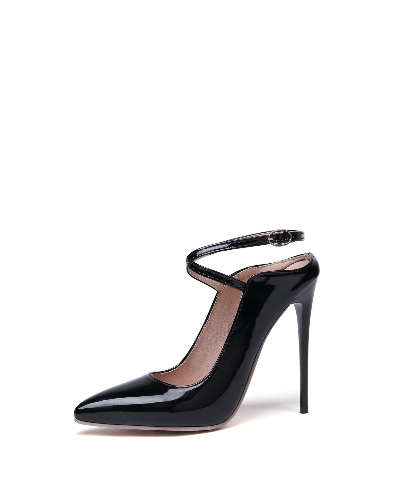 Womens Pointy Toe High Stiletto Heel Sandal Slingbacks Ankle Buckle Party Shoes