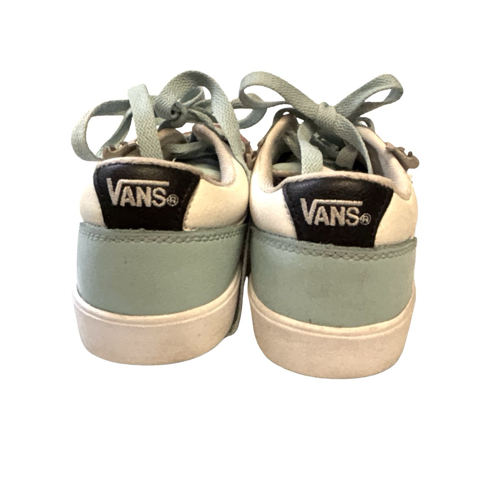 VANS Lowland CC Flame Sneakers Men 5 Women 6.5 Light Blue And White Leather