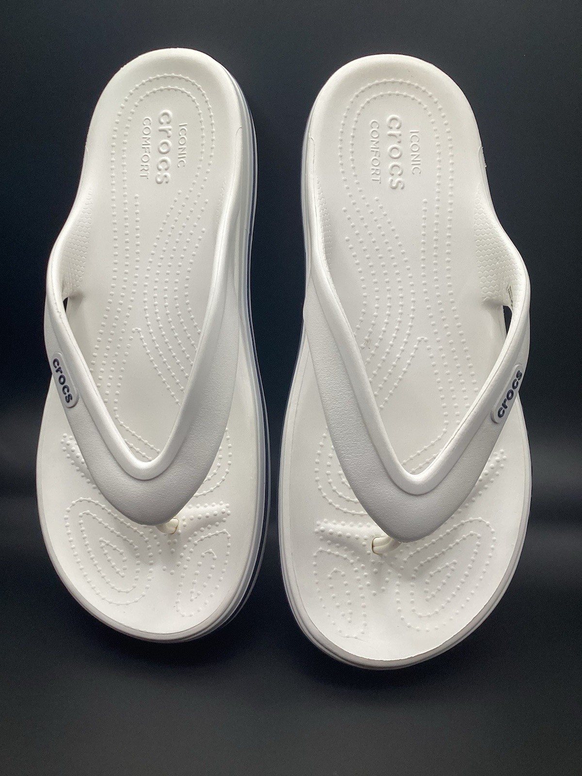 Adult Crocs Bayaband Flip Flops Thongs Sandals White M9/W11