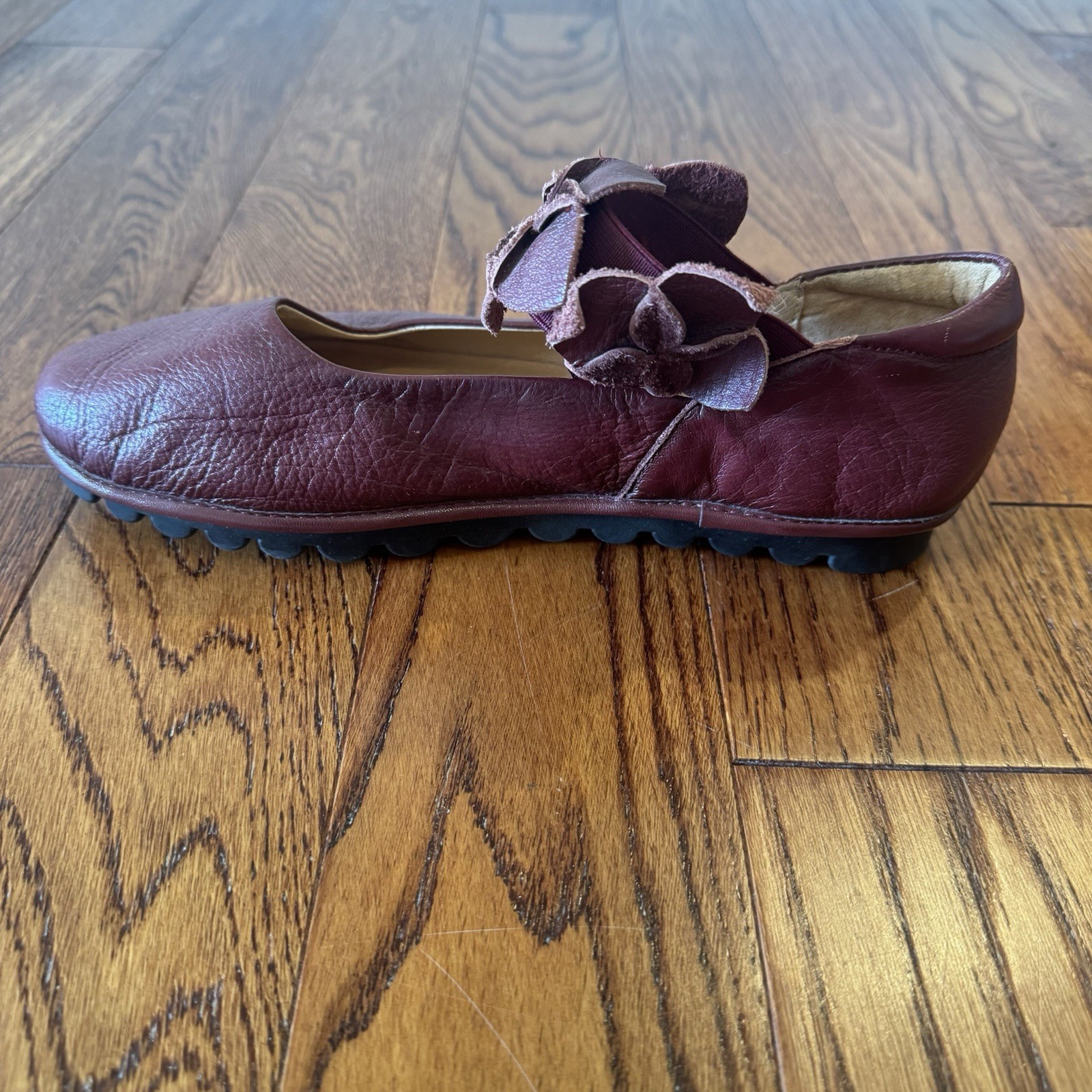 Spring Step L’Artiste Talulla 39 Women’s Shoes 8.5 Burgundy Floral Ballet Flats