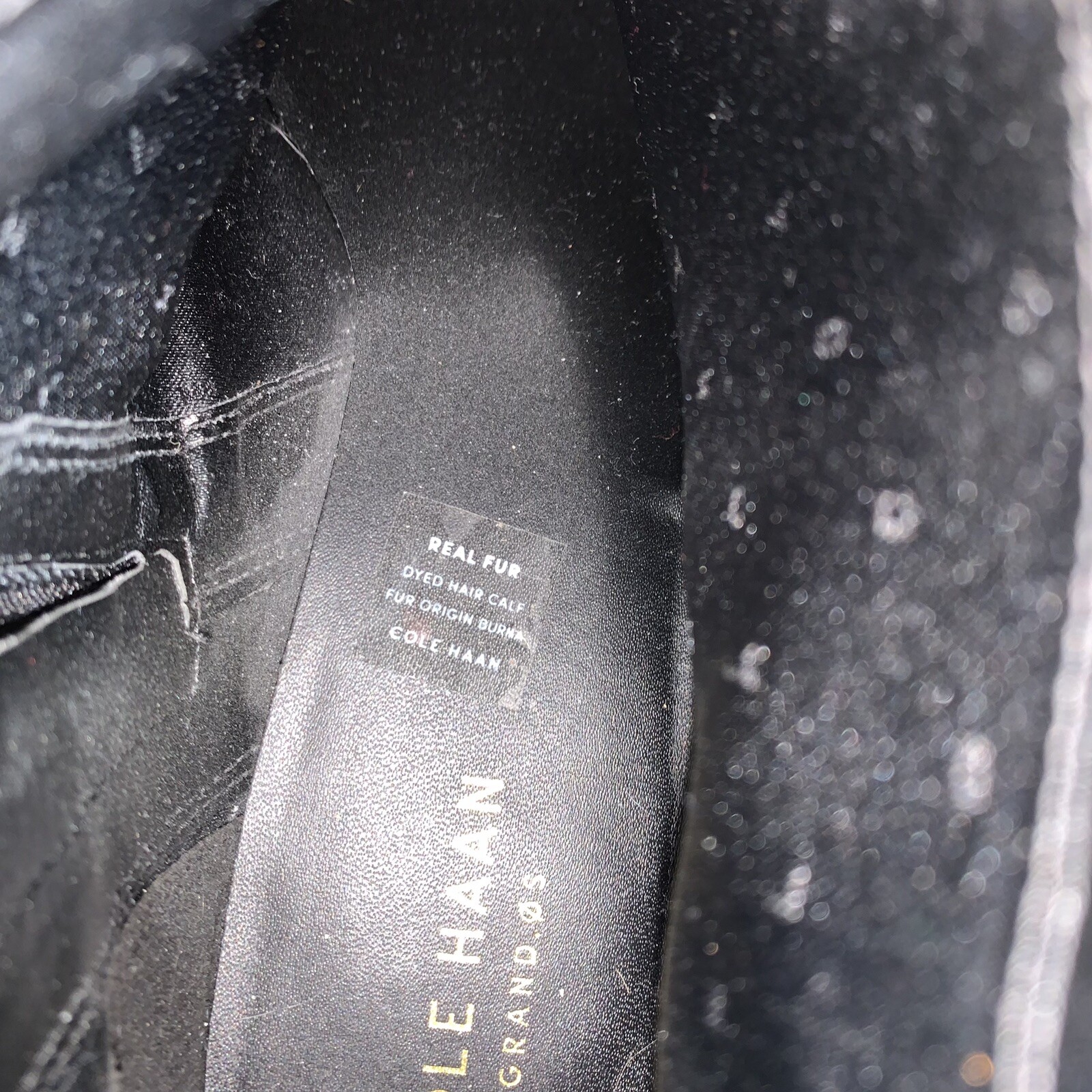 Cole Haan Joanna genuine calf hair booties in jaguar hai size 8.5B