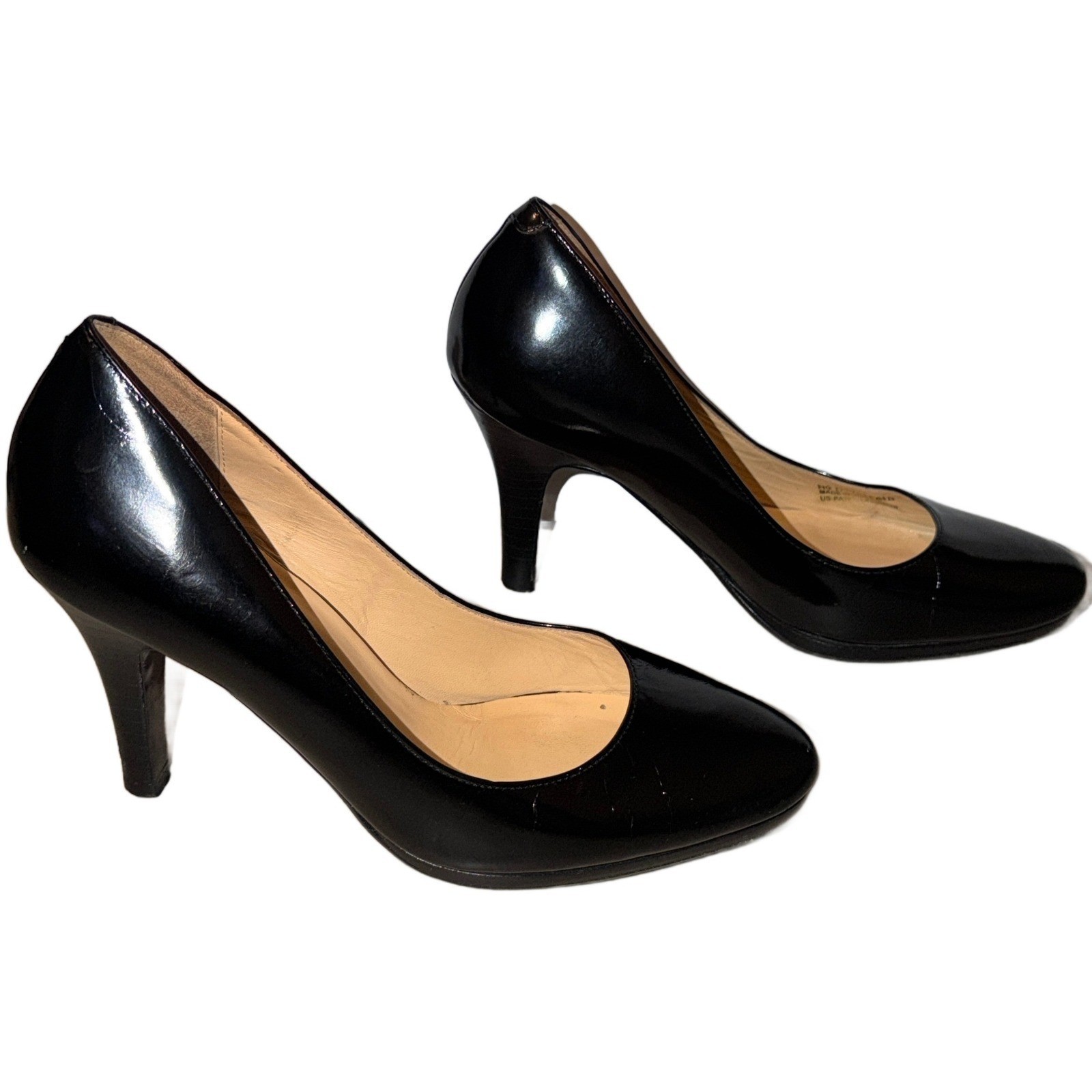 Cole Haan NikeAir Women’s 6.5B Black Leather Pumps Round Toe Heel Classic Chic