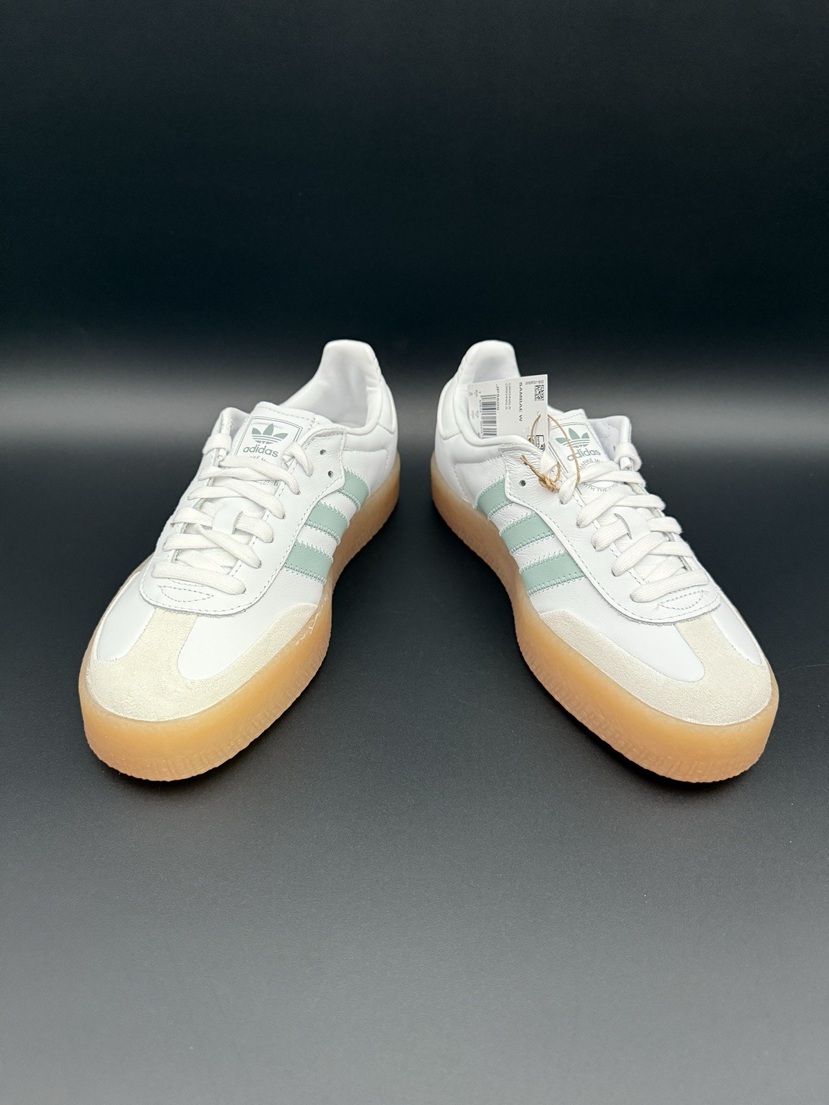 adidas Originals Sambae W White Wonder Blue Gum Women Casual Shoes JP5609