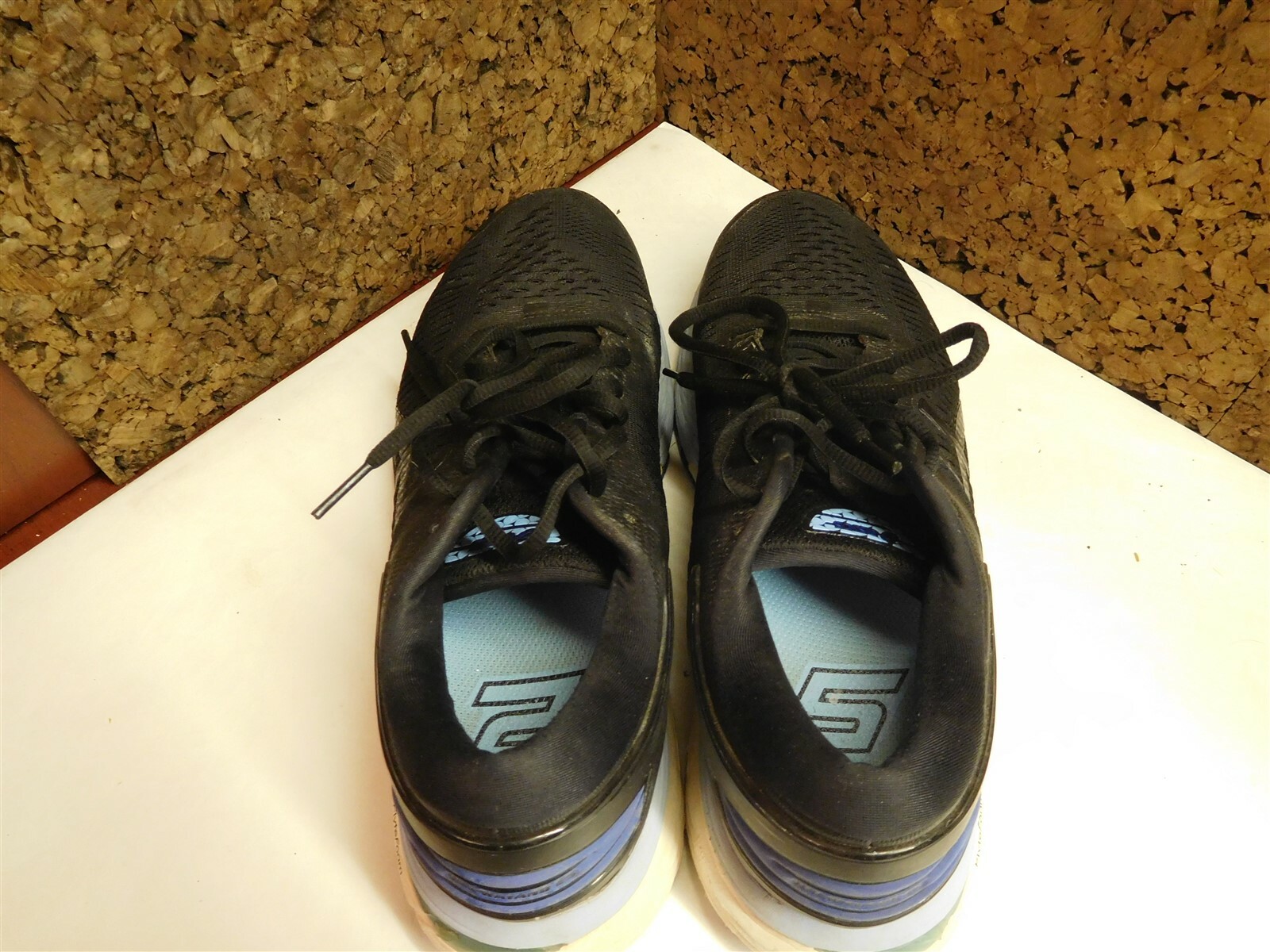 ASICS Womens Gel Kayano 25 1012A026 Black/Asics Blue Running Shoes Size 8.5