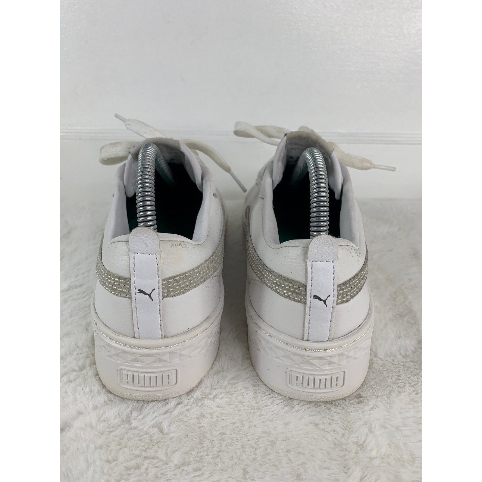 Puma Smash Platform 366487-06 White Women’s Casual Sneakers Size 8
