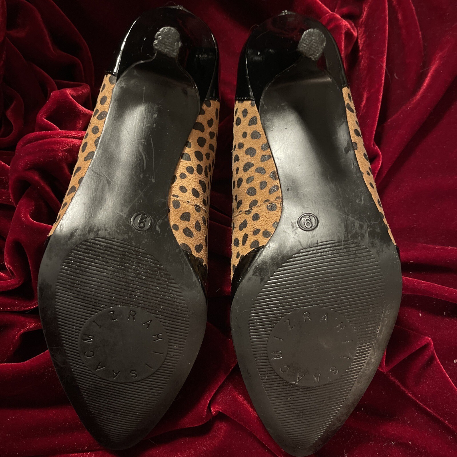ISAAC MIZRAHI FOR TARGET WOMEN LEOPARD PRINT HEELED SHOES SIZE 9