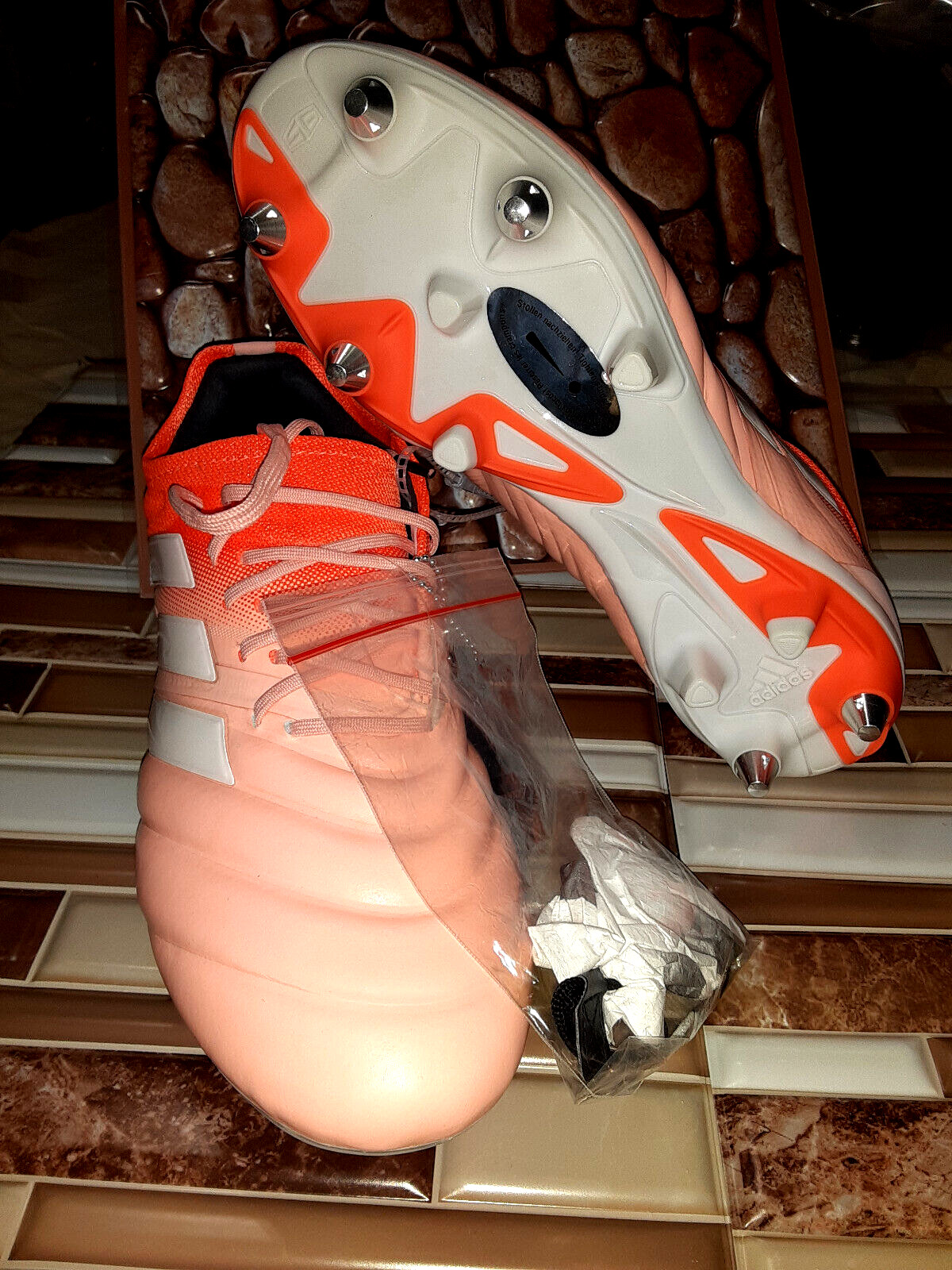 NEW! Adidas Copa 19.1 SG Soccer Cleats G25816 Orange/Peach Women’s Size 8.5