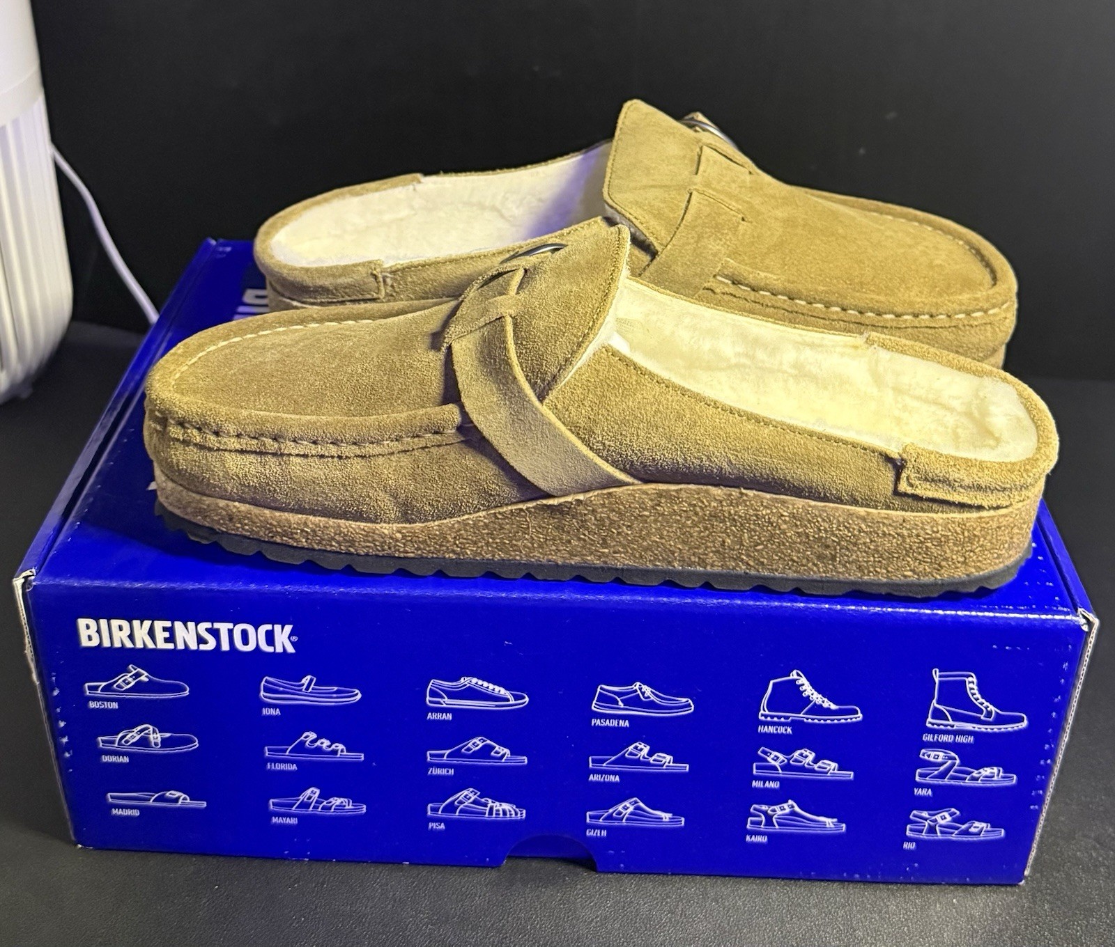 BIRKENSTOCK Buckley Shearling Clog Women’s Size US 8 / EU 39 Tea NEW – 1018127