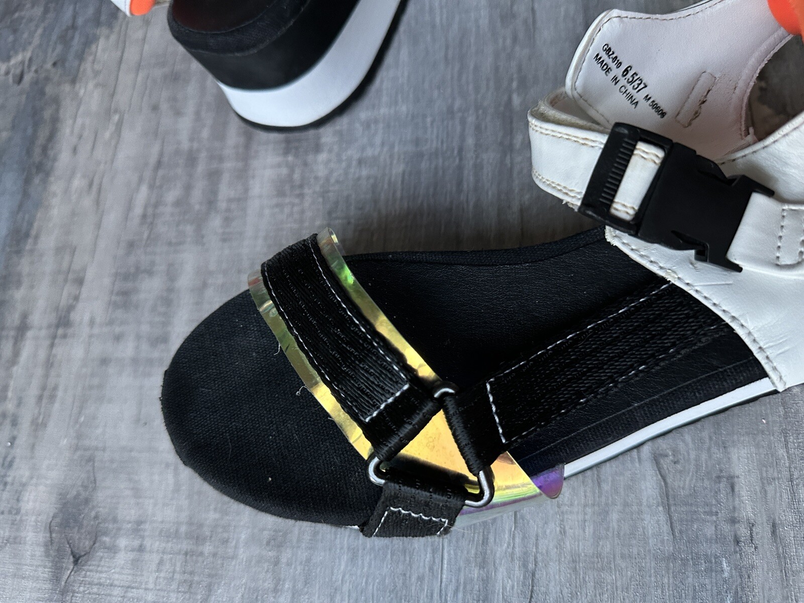 Dirty Laundry Platform Sandals Size 6.5 US Black/Bright Multi Color Comfort