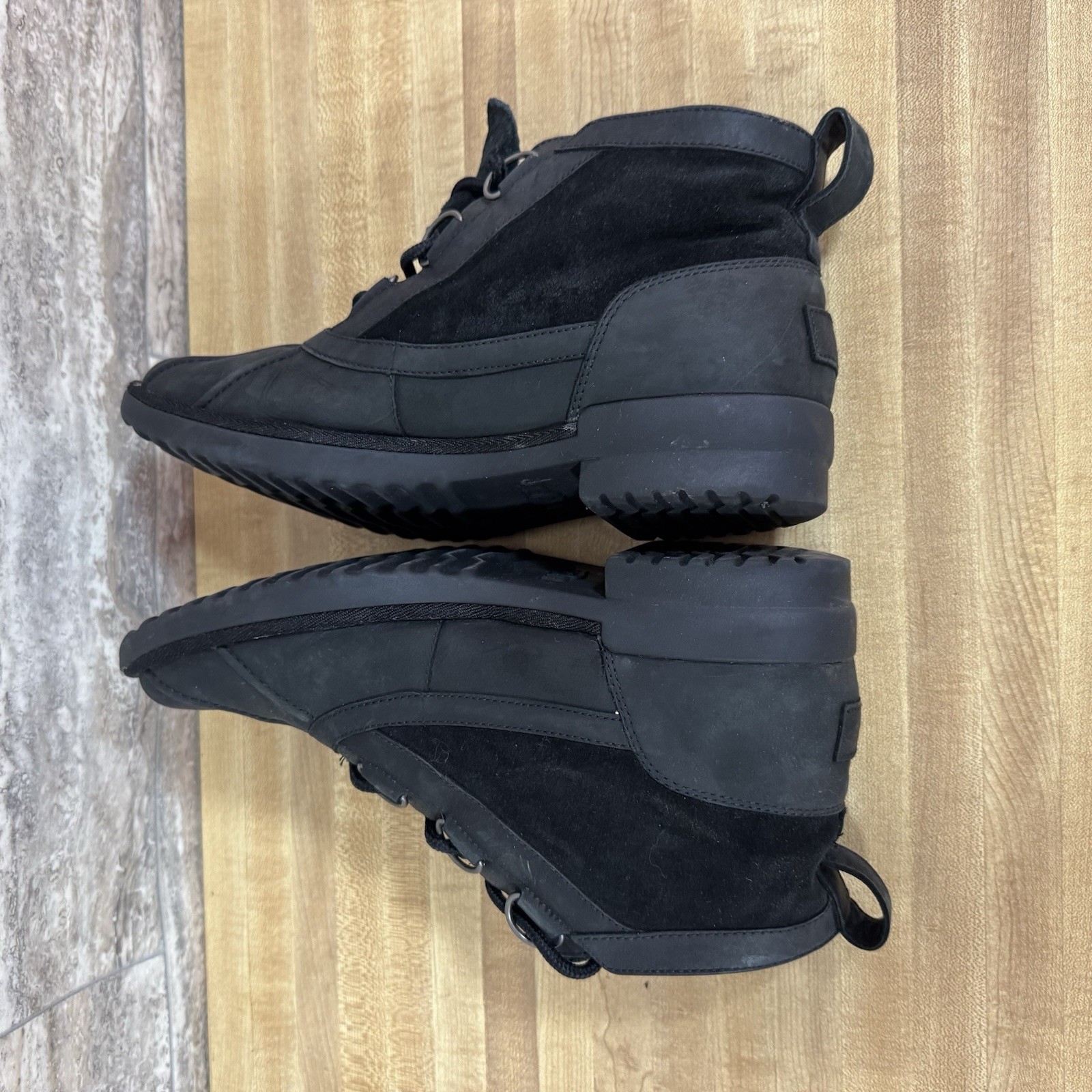 Ugg Womens Heather Waterproof Leather Ankle Boot Size 11 Wool Lined 1095156