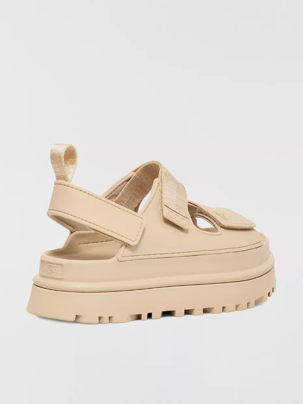 New w/ UGG GoldenGlow Platform Sandals Women’s Sea Salt Slingback Water Friendly
