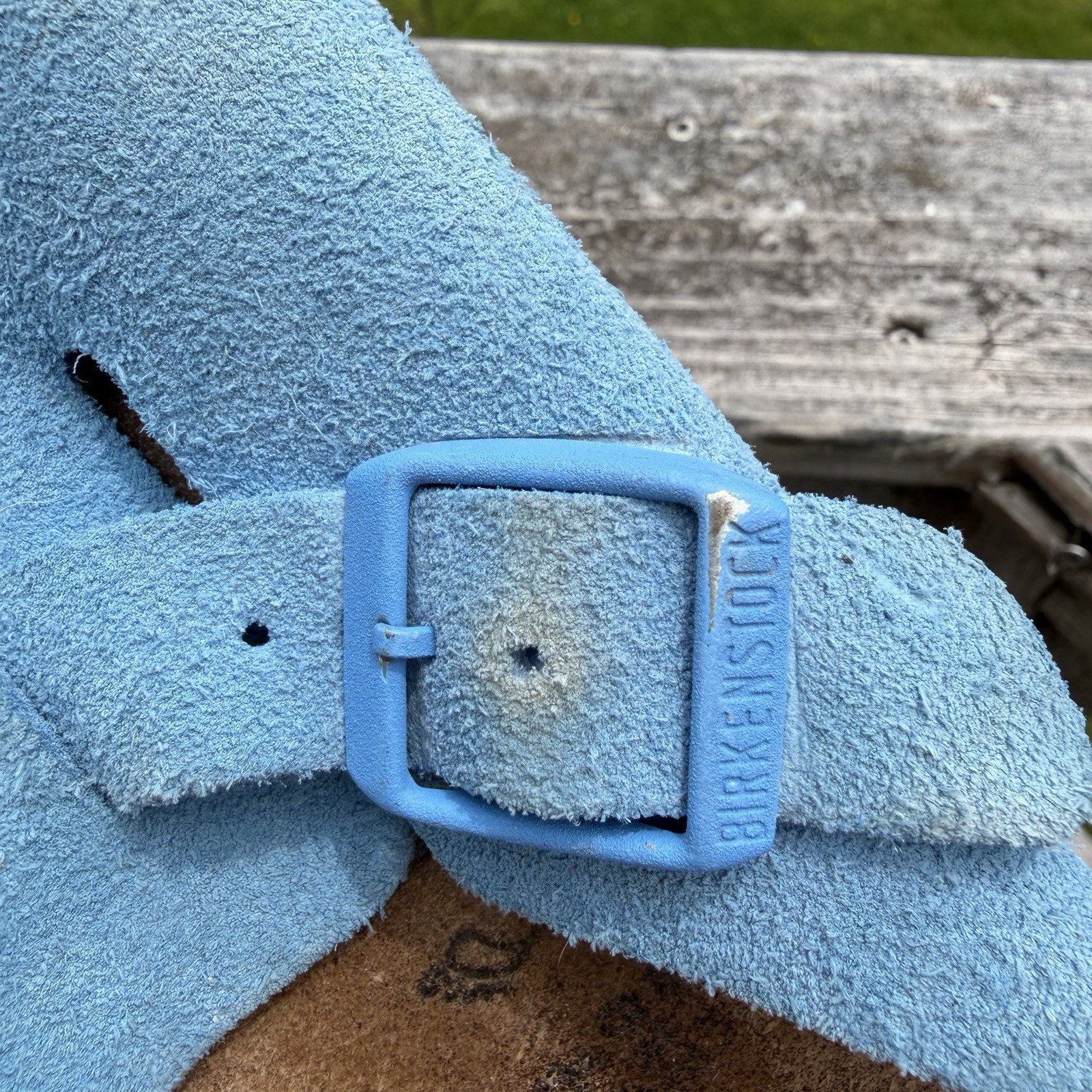 BIRKENSTOCK Sky Blue Suede Leather Boston Clog Unisex Size 39 Regular Wide $142