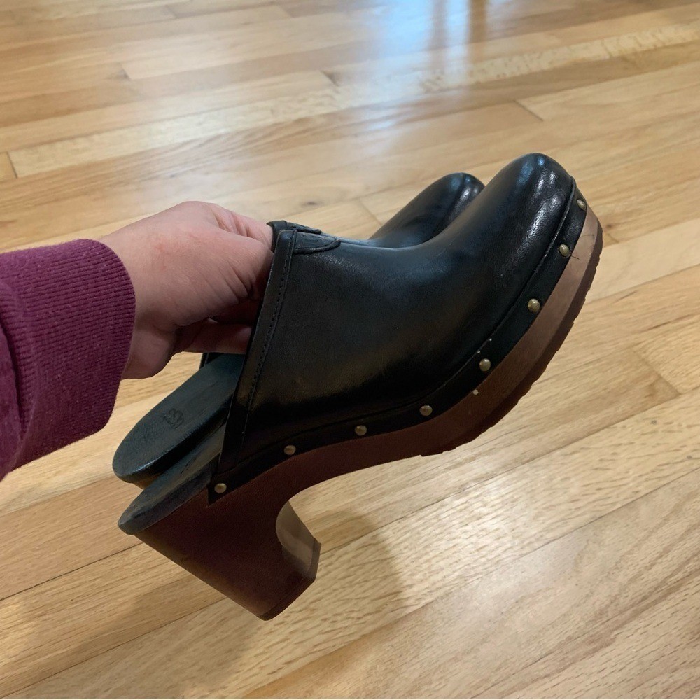 Ugg Abbie Studded Leather Platform Clog Mule US Size 6 Winter Fall Bohemian