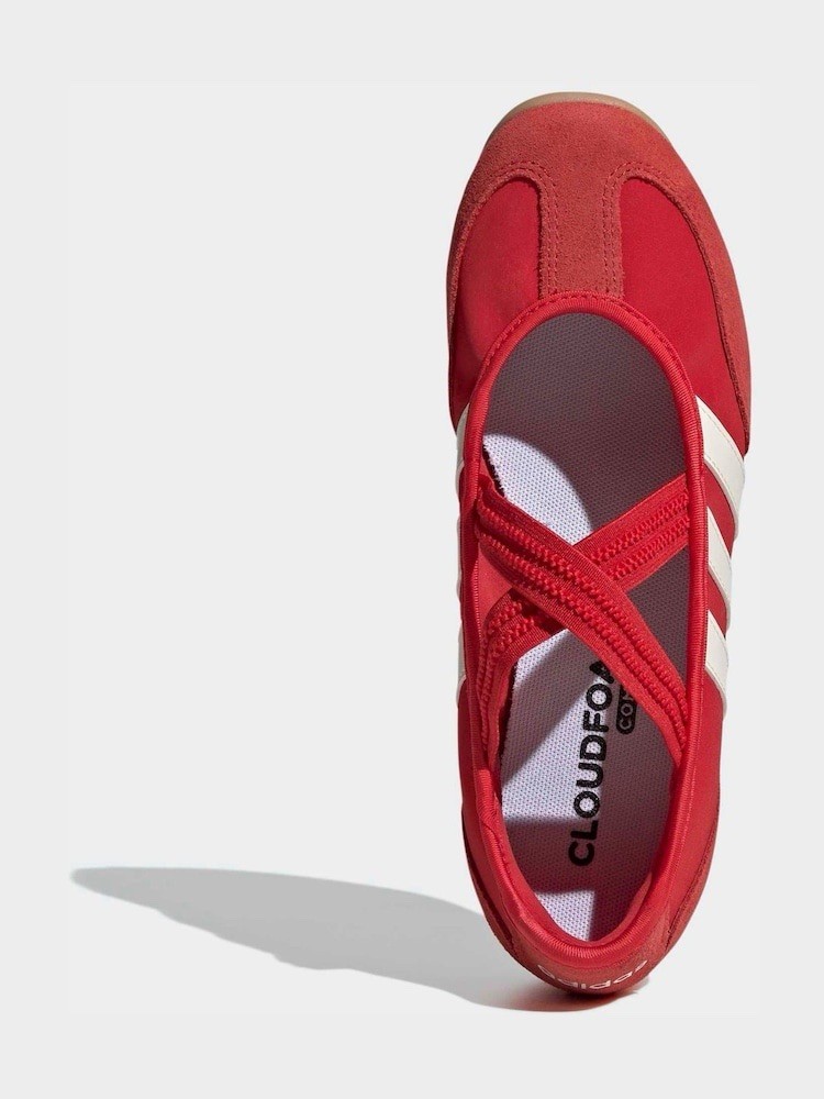 Adidas Barreda Mary Jane Red Women’s Ballet-Inspired Shoes Size 8