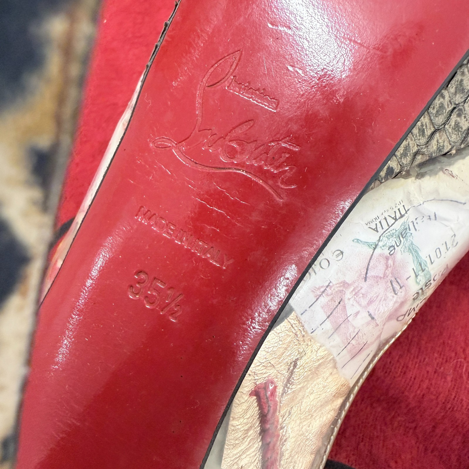 Christian Louboutin Trash Collage Leopard Slingbacks Heels 35/35.5 (US 5/5.5)