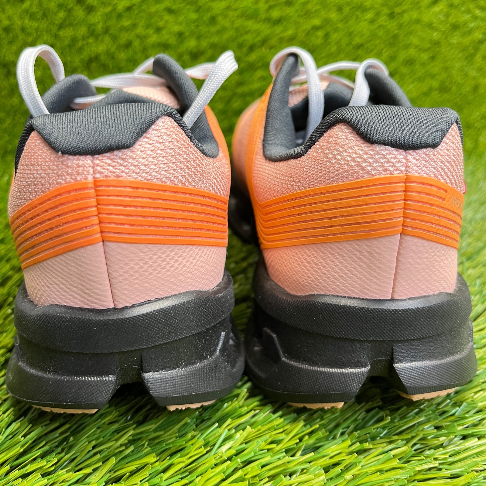 On Cloudgo Womens Size 7 Orange Black Athletic Running Walking Shoes Sneakers