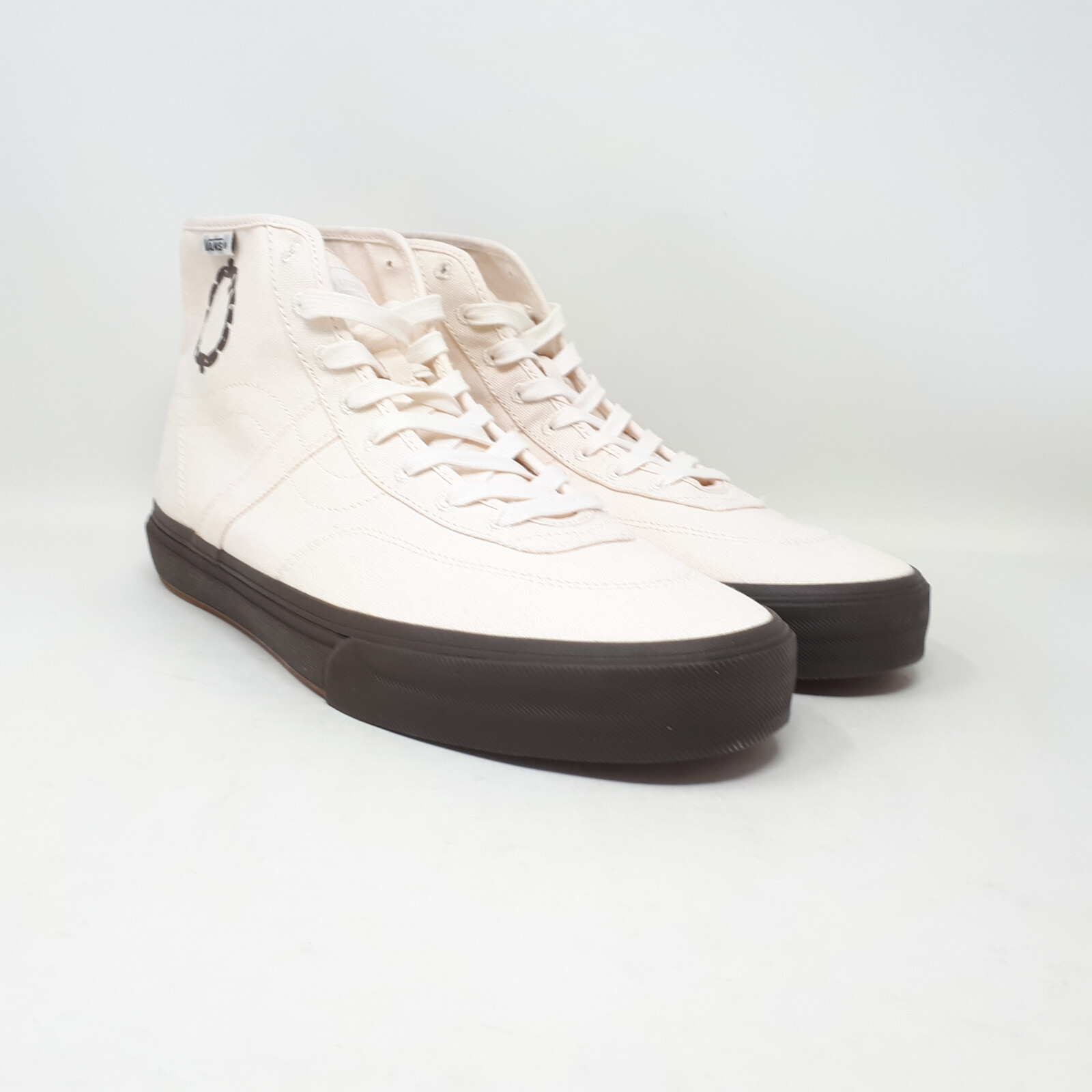 Vans Crockett High Decon Cream White Brown Skate Authentic Shoe Sneaker Mens NEW