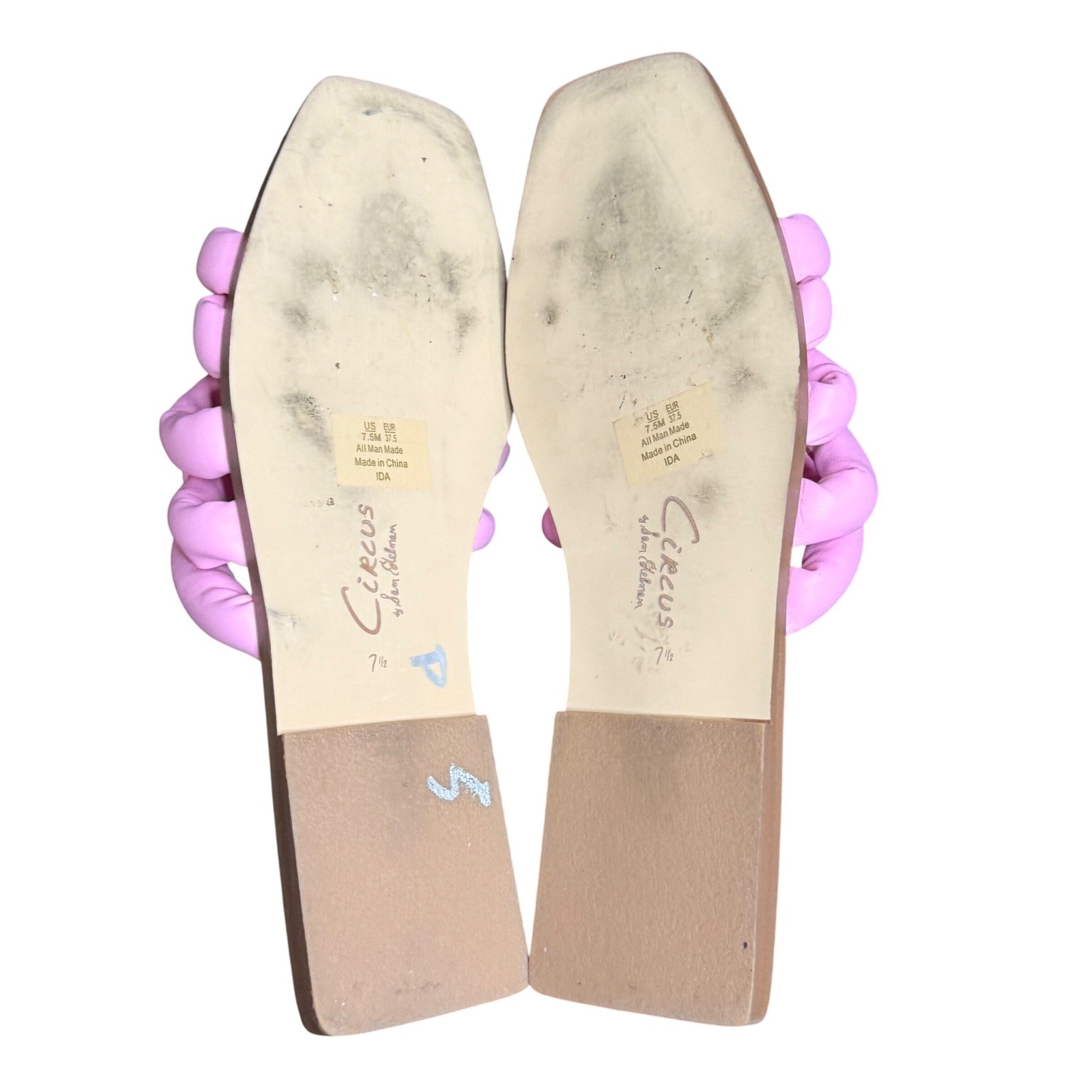 Sam Edelman Circus Ida Flat Sandals Womens 7.5 Pink Braided Padded Barbiecore