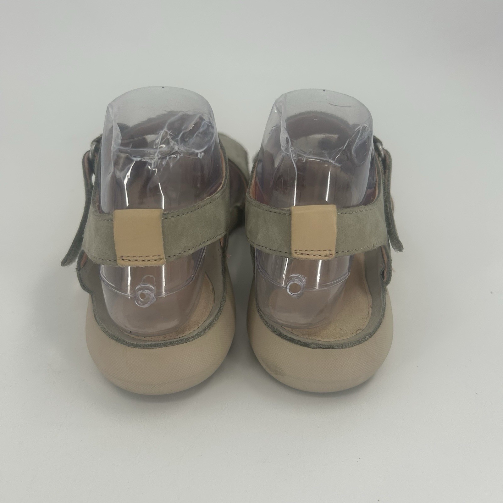 Clarks Womens Tri Clover Sandal Sage Green Nubuk Leather Sz 8.5 M Fast Shipping