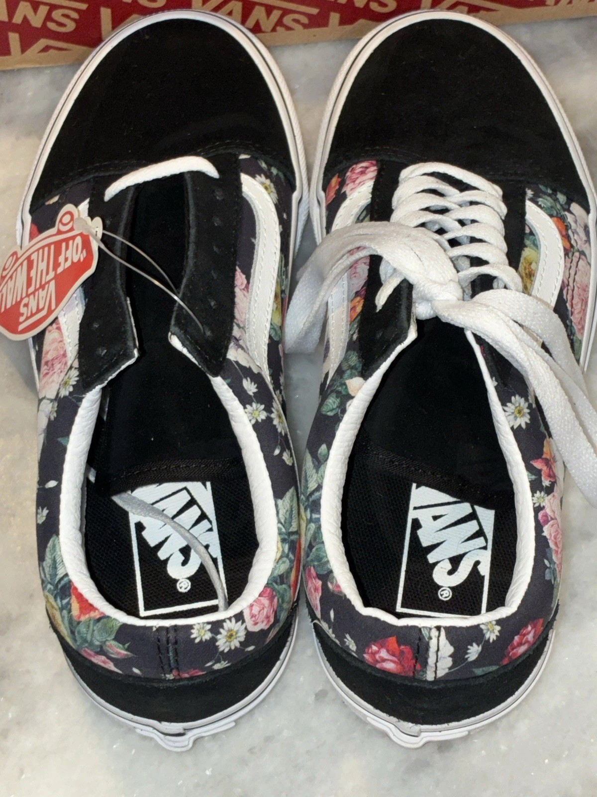 VANS Old Skool Shabby Garden Floral Canvas Suede Leather Women’s 6.5 Shoes NWT
