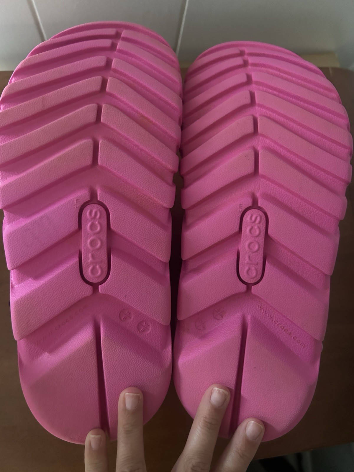 Post Malone x Crocs Duet Max Clog II Pink W8 M6 Limited Edition EUC