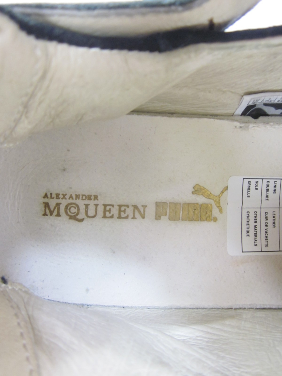 PUMA Alexander Mcqueen Womens size 9 US High-top Fashion Sneakers Black Leather