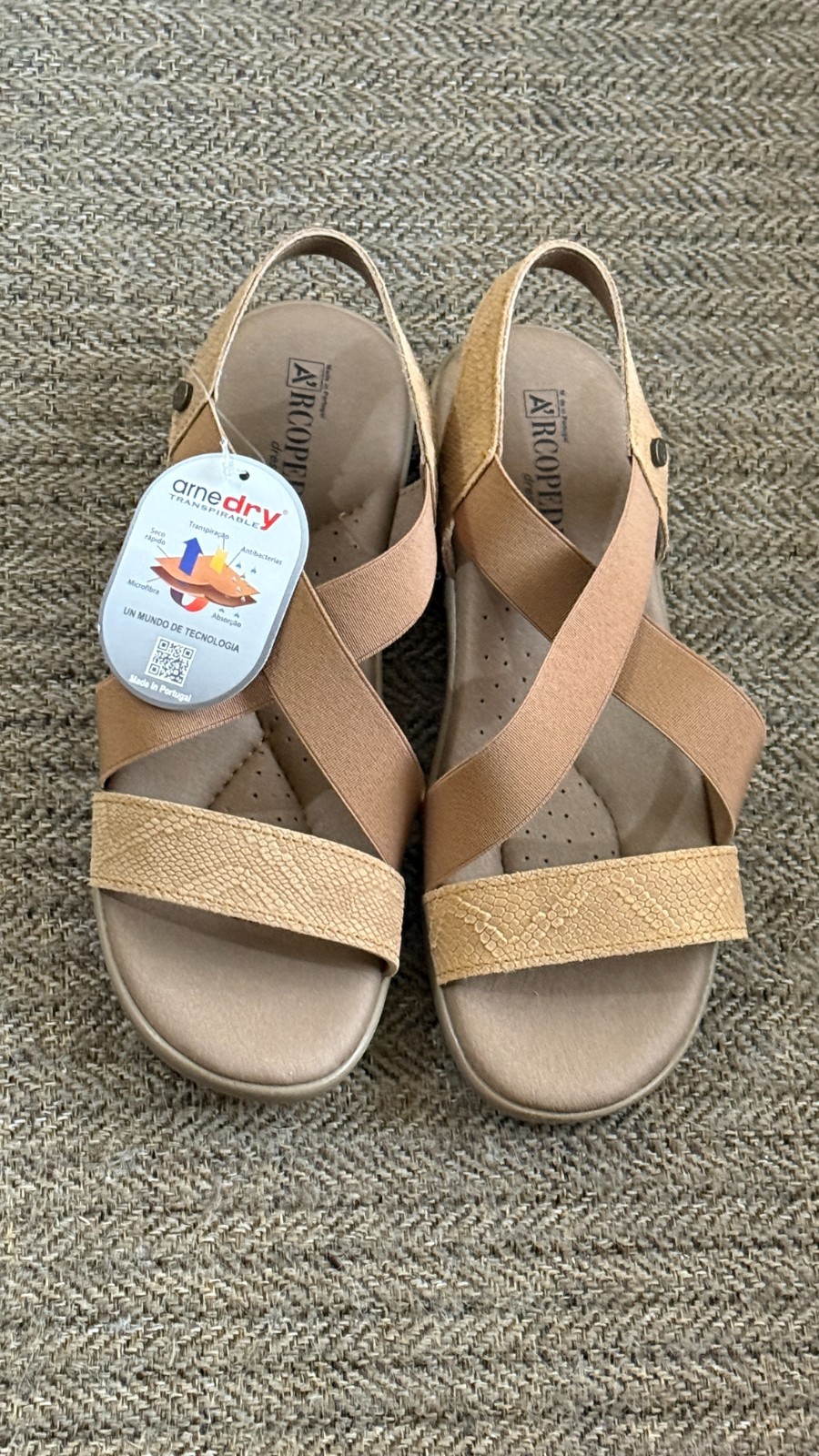 Arcopedico Monterey Sandals Shoes Womens Size US 7 EU 38 Suede Strappy Biscuit