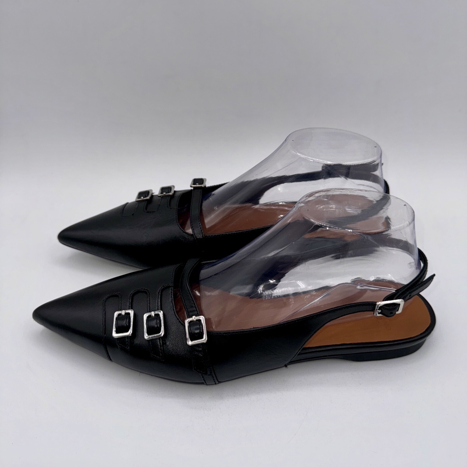Vagabond Hermine Sling Back Flats Women’s Size 9 EU 39 Black Leather