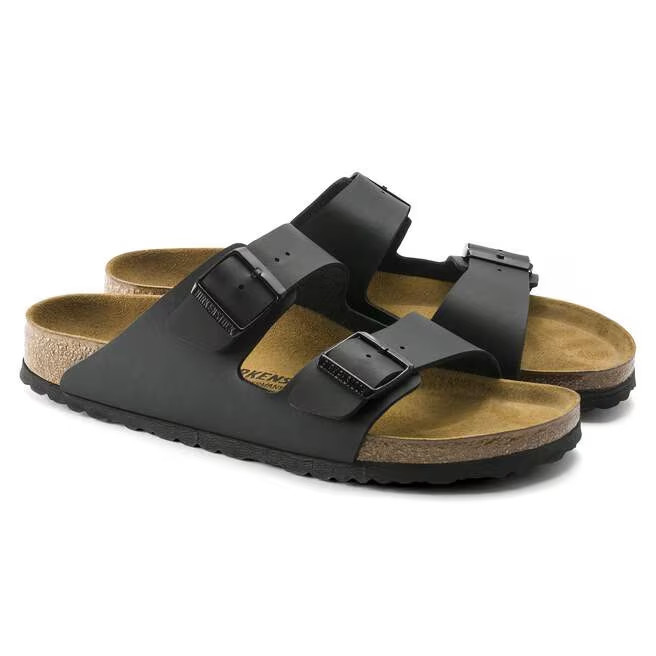 Birkenstock Arizona Black Birko-Flor Leather Sandals Narrow/Wide EU 37-45 Unisex