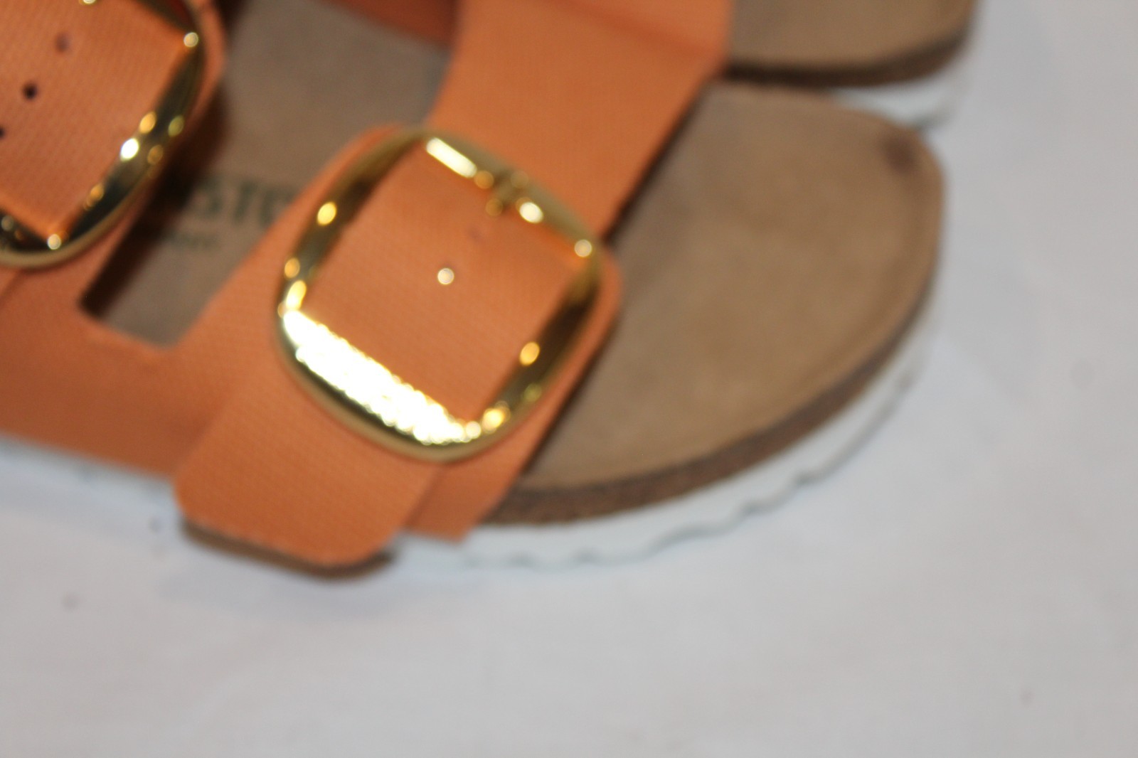 BIRKENSTOCK WOMEN’S BIG BUCKLE CANVAS SANDALS BURNT ORANGE EU 37 US 6-6.5 NARROW
