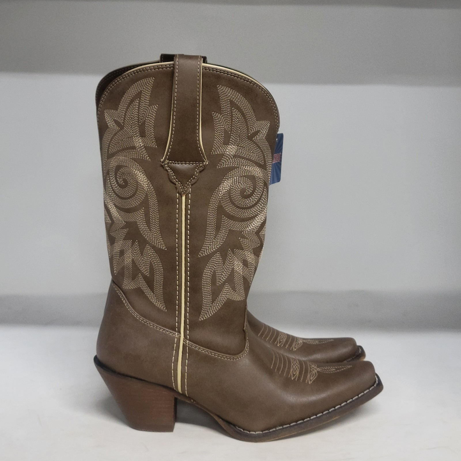 Durango 12″ American Flag Buckle Western Boot Tan Women Size 6.5M (READ DESCRIP)
