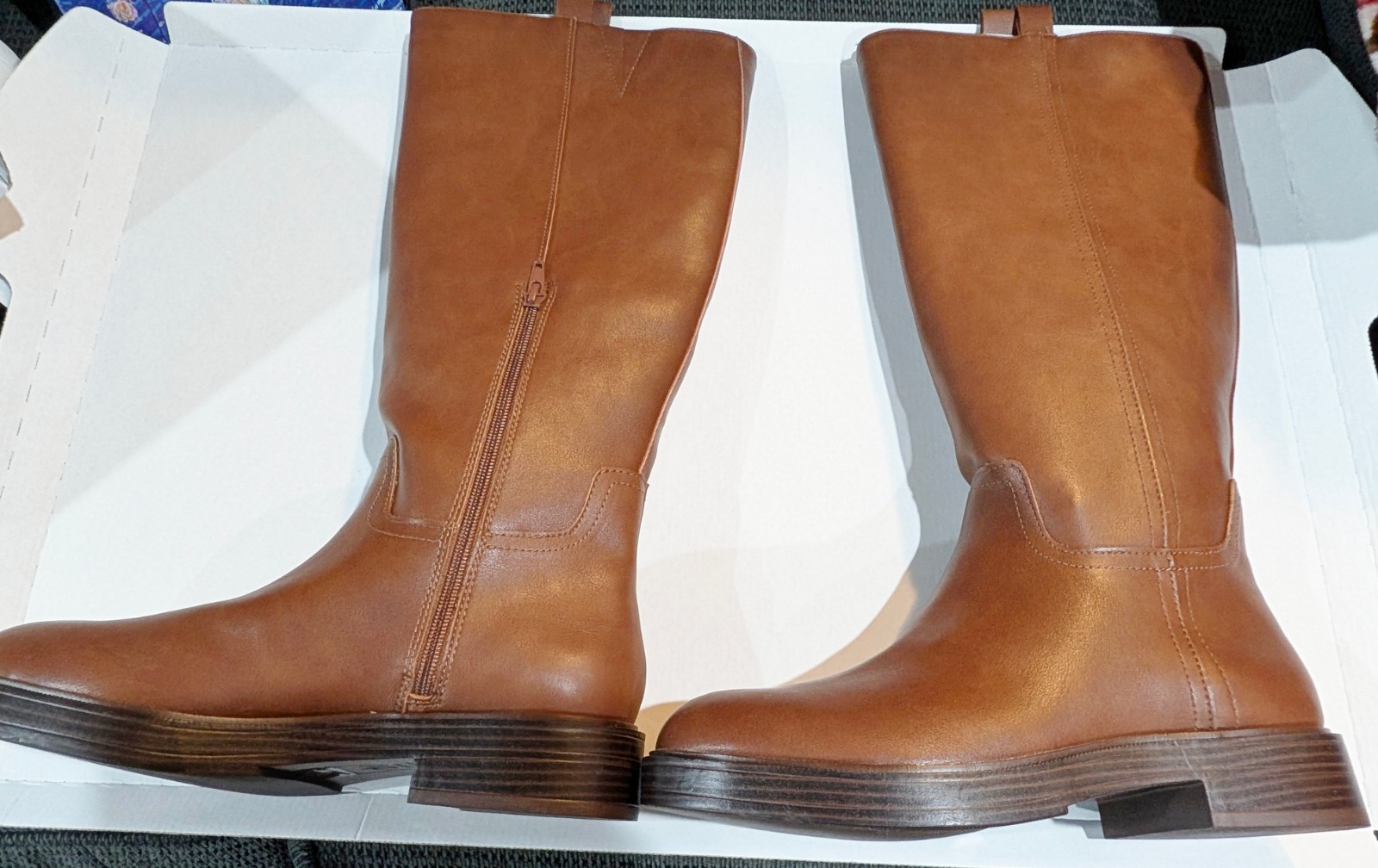 DV Dolce Vita Jernie Wide Calf Tall Riding Boots Tan Smooth 10M MSRP $99 Size 10