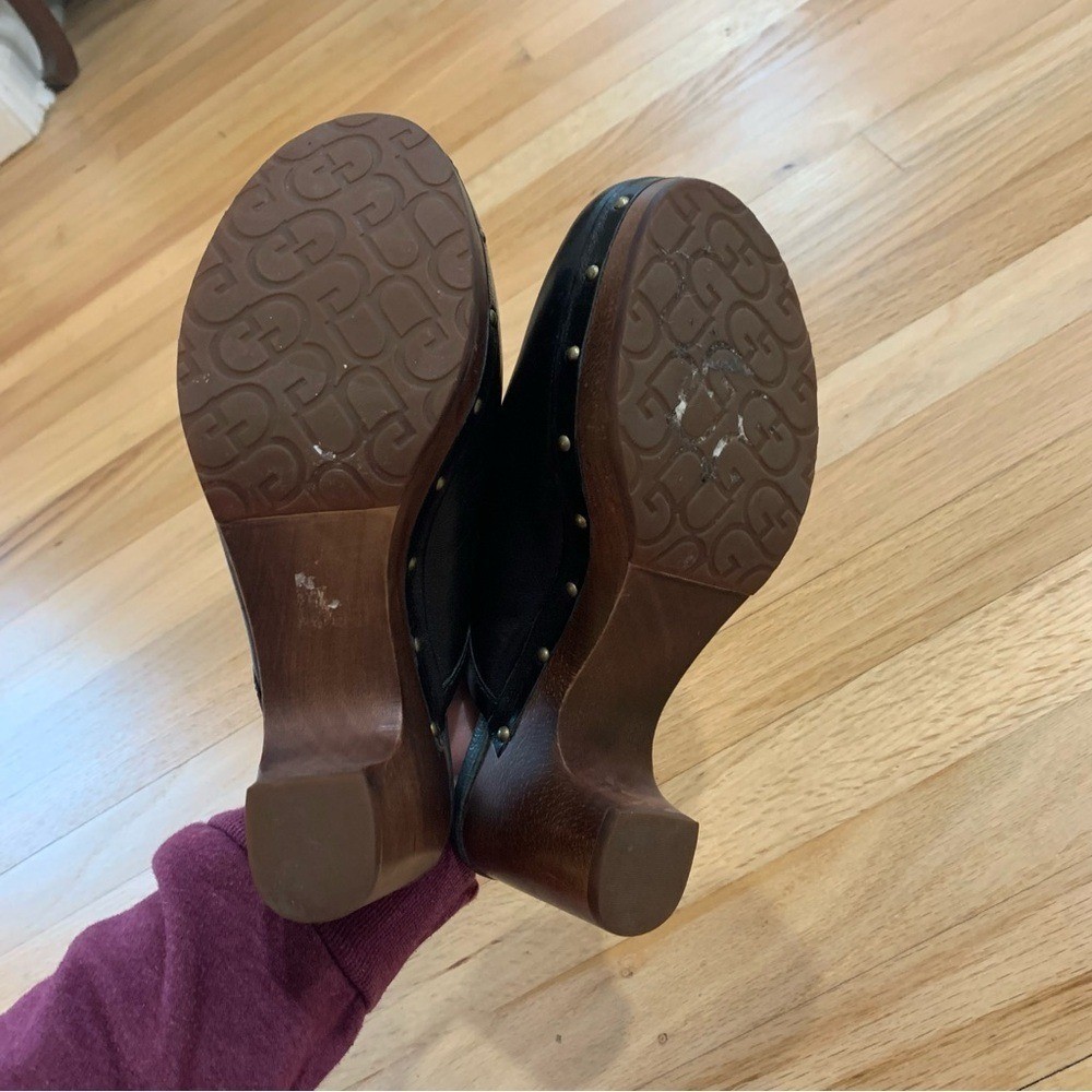 Ugg Abbie Studded Leather Platform Clog Mule US Size 6 Winter Fall Bohemian