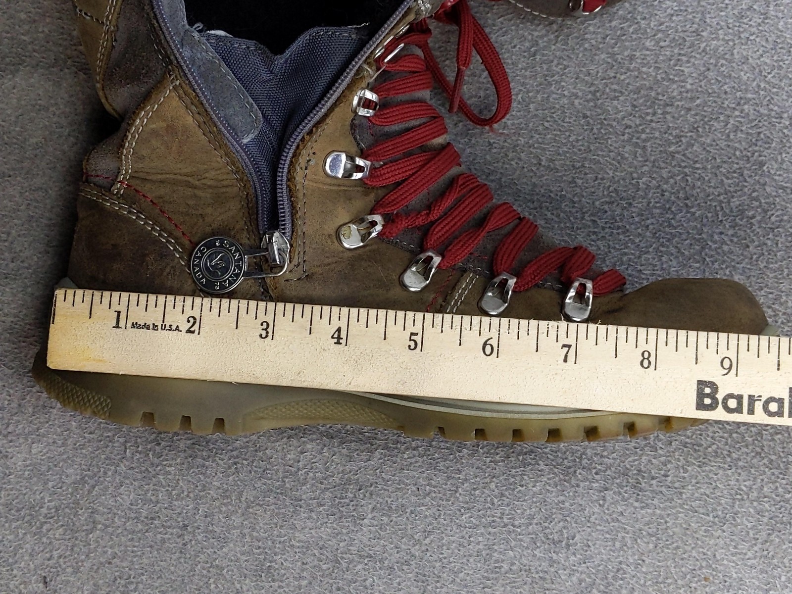 Santana Canada Boots Womens 7 38 Brown Gray Fur Lined Winter Snow Hiking
