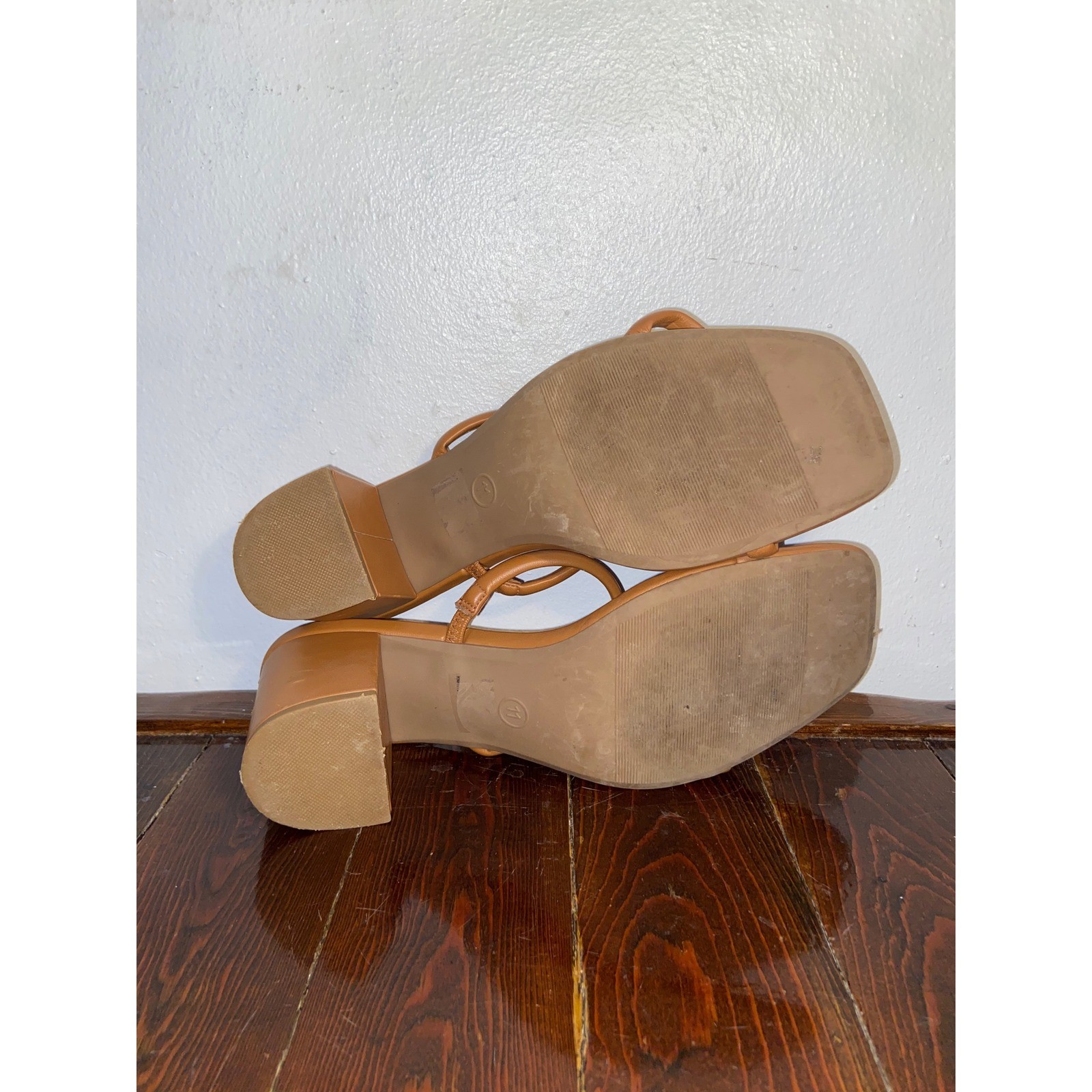 A New Day Block Heel Square Toe Strap Slide Sandals Minimalist Quiet Luxury Chic