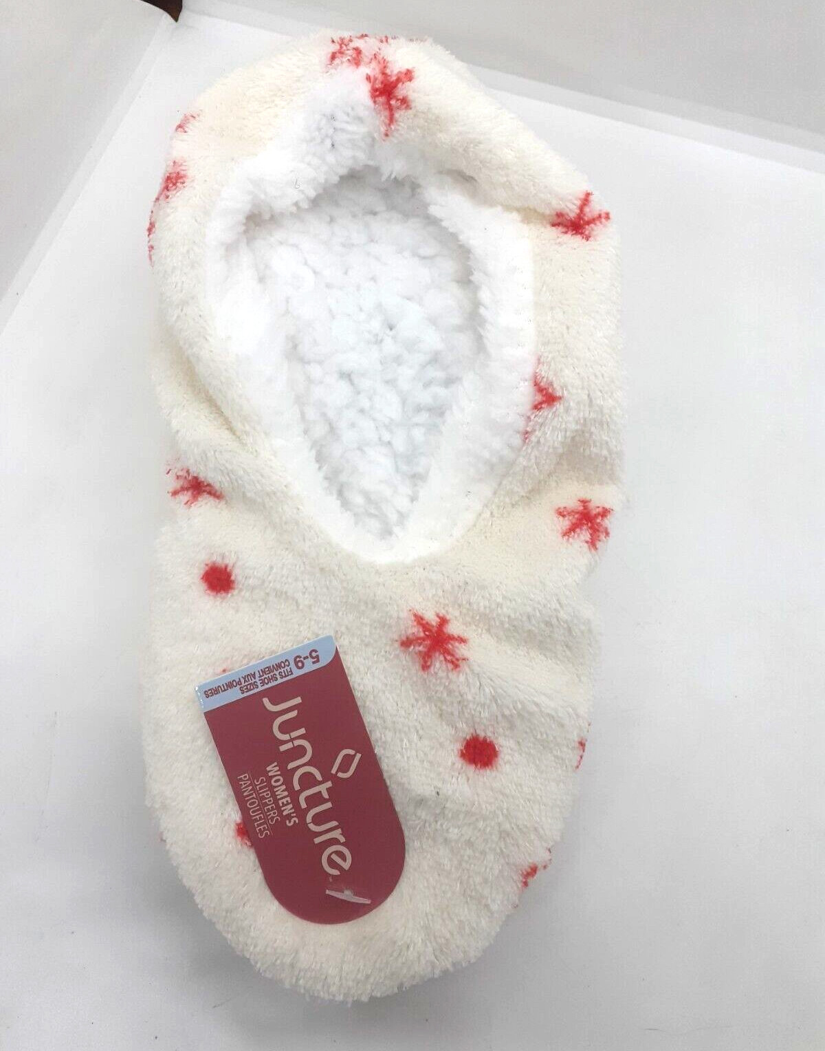 Juncture Women’s Snowflake Cozy Slip On Slippers Sz 5-9 NWT