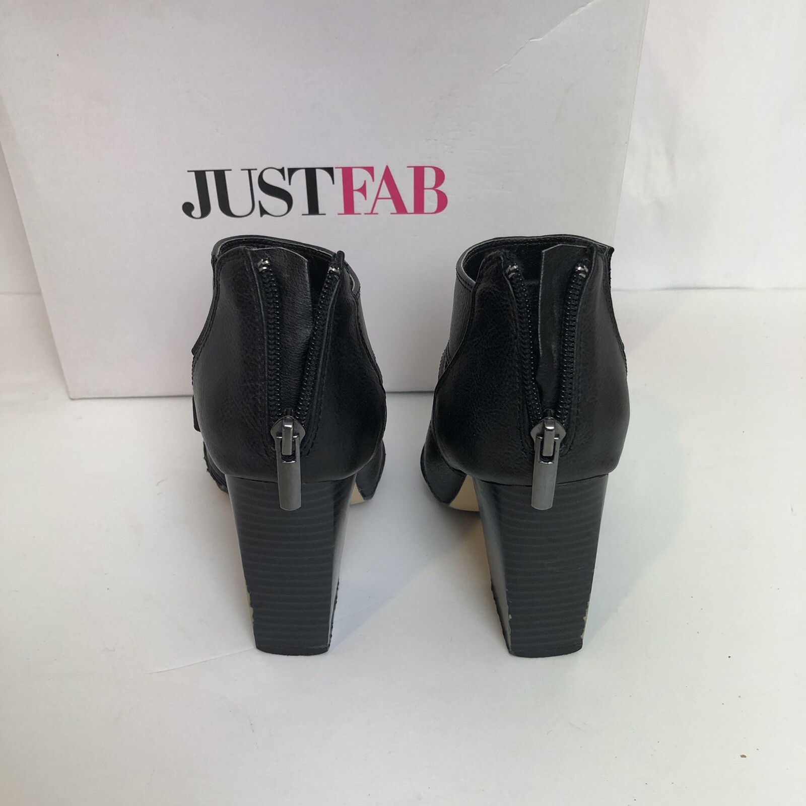 Just Fab Black Sandal Heel Size 6