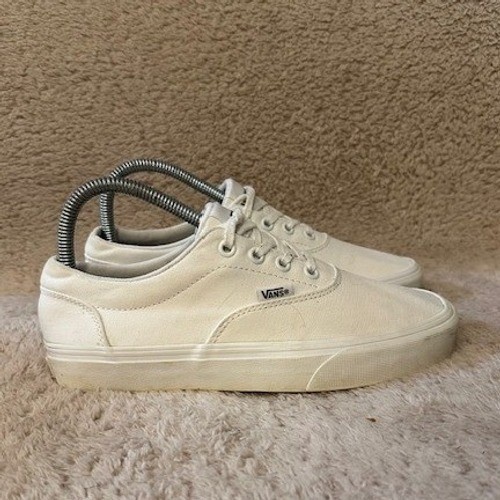 Vans Era Cream Off White Canvas Low Top Skate Shoes Womens 7 721356