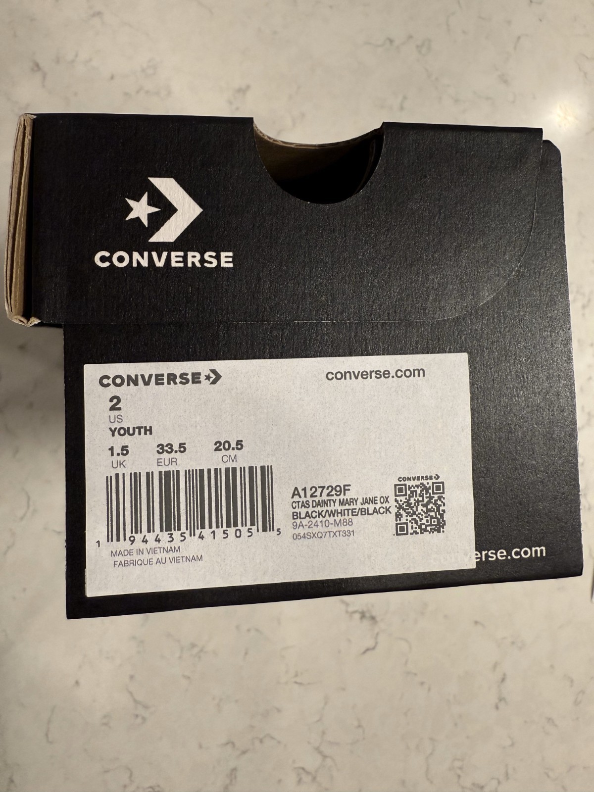 Converse Chuck Taylor All Star Dainty Mary Jane Sneaker – Kids 2Y – Brand New