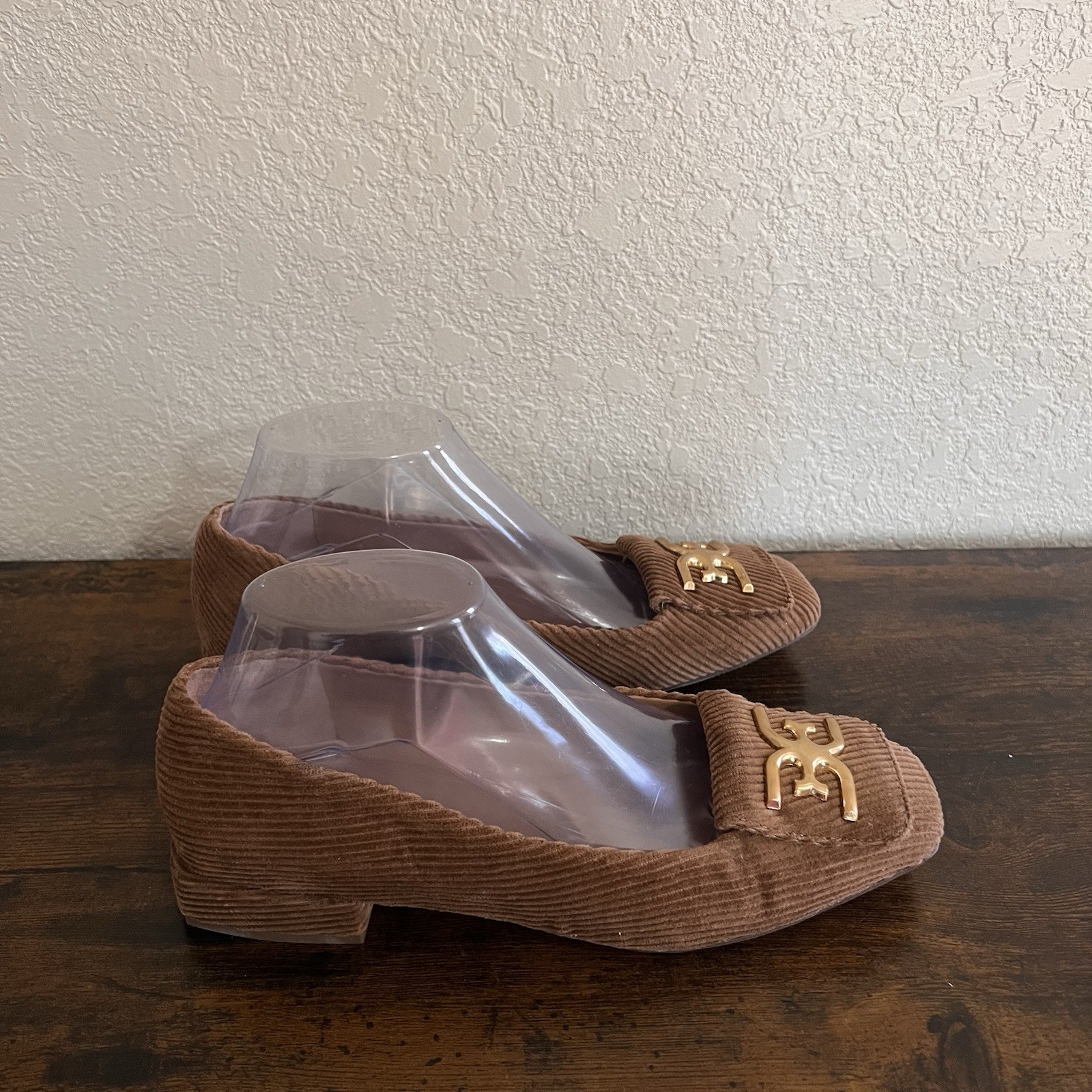 SAM EDELMAN Emina Riding-bit Corduroy Square Toe Block Heel Sandal