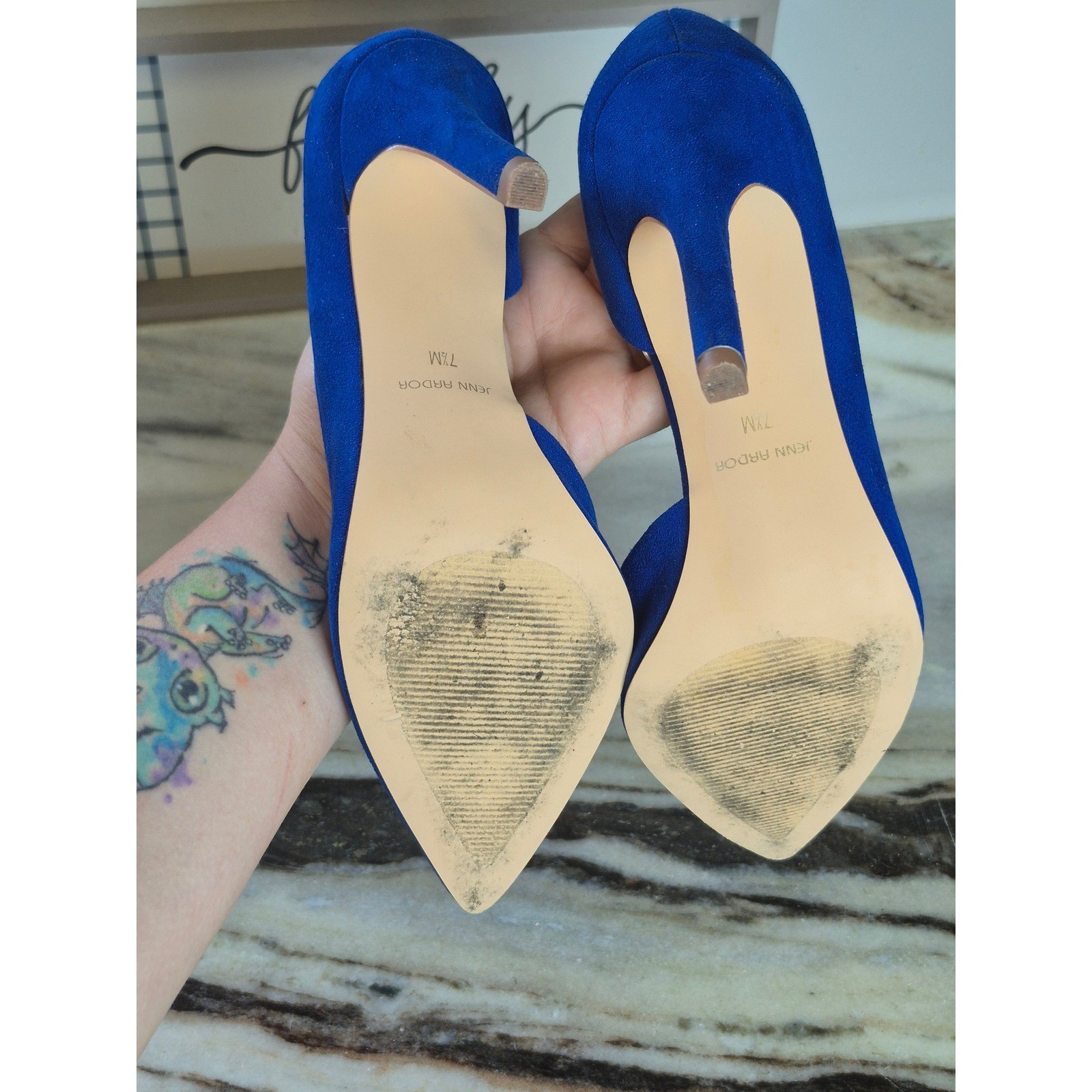 Jenn Ardor Royal Blue d’Orsay Pumps Pointed Toe Stiletto Heels 7.5 Wedding Guest