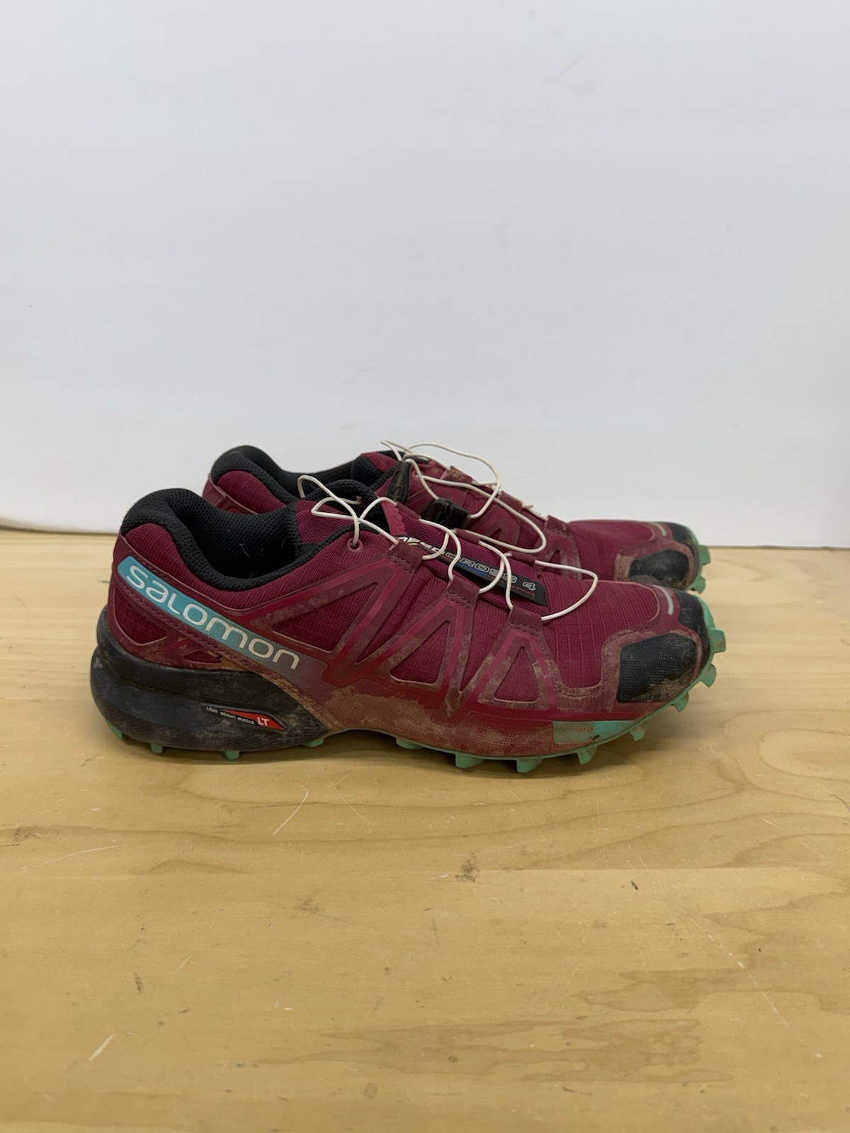 Salomon Speedcross 4 Trail Running Sneakers Womens 8.5 Red Pink Trainer Shoe