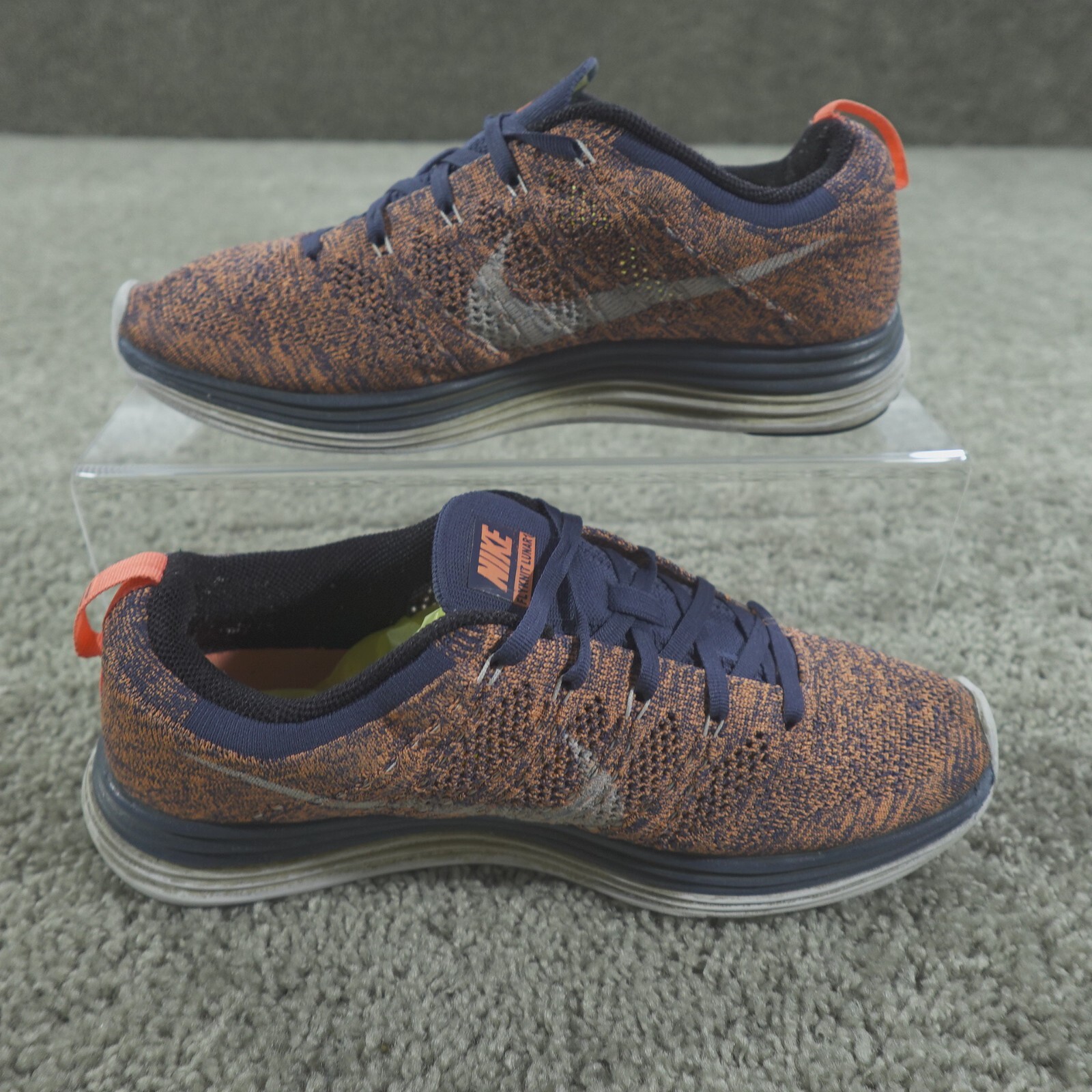 Nike Flyknit Lunar1+ Squadron Blue Atomic Pink Womens Size 9.5 55488-461